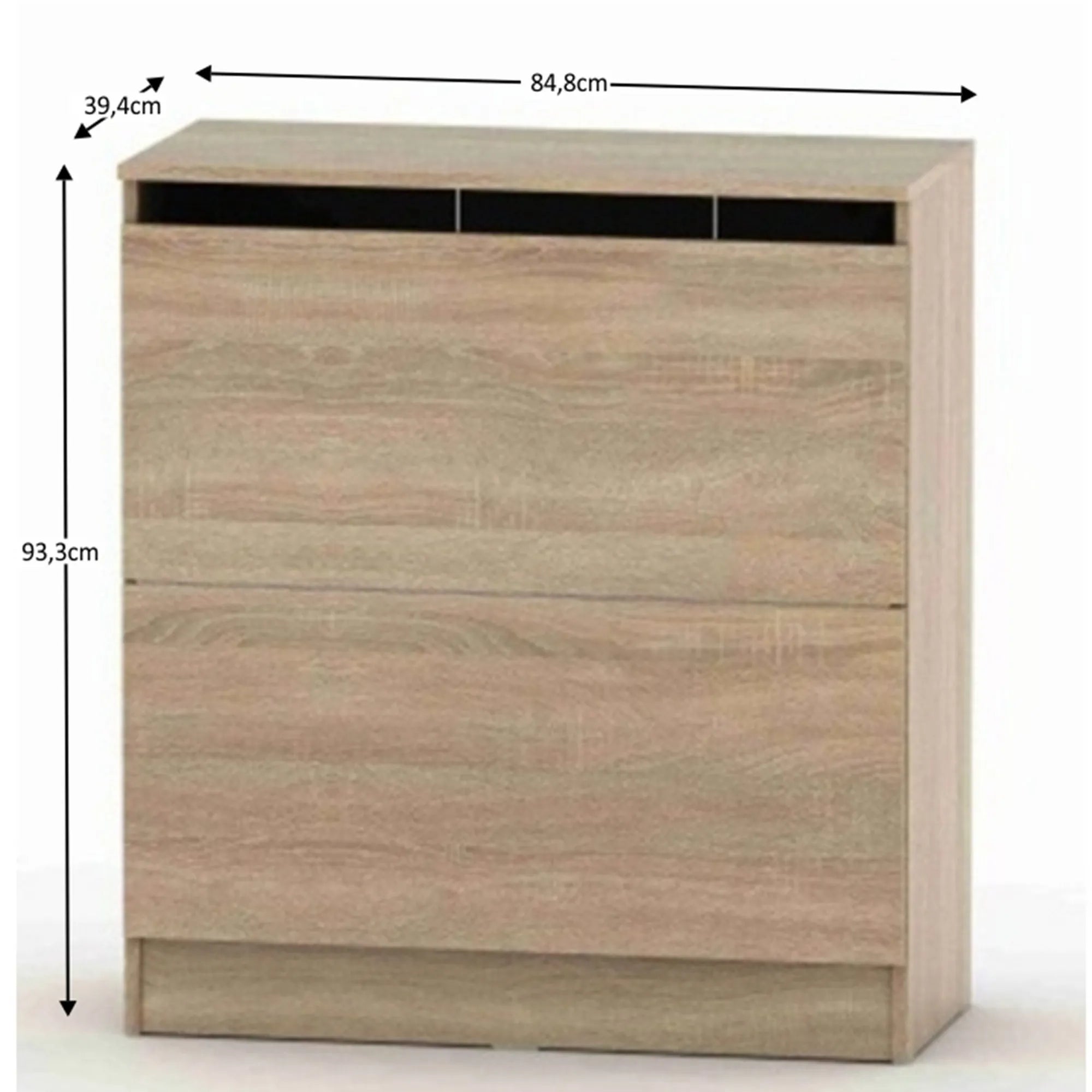 Dulap BETTY 2 BE-02-040, stejar sonoma, DTD laminat, cu 2 usi, 85x39x93 cm