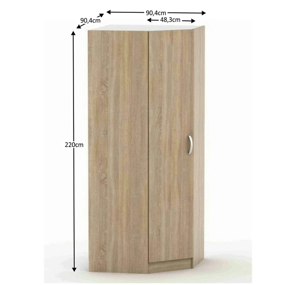 Dulap BETTY 2 BE02-016-00, stejar sonoma, PAL laminat, cu o usa, 90x90x220 cm