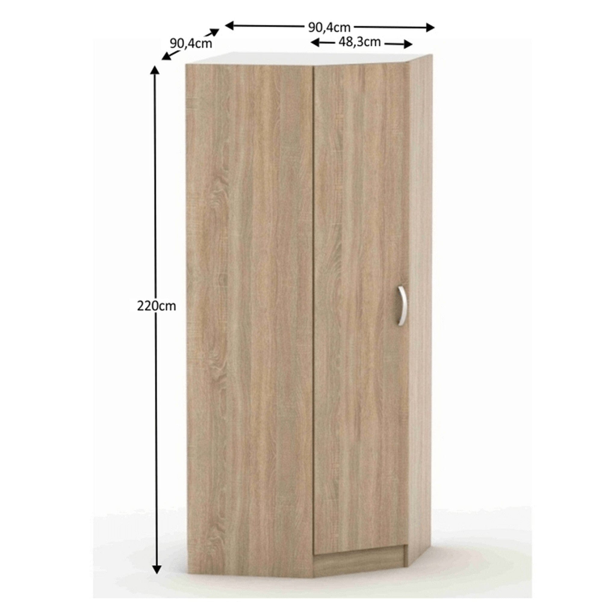 Dulap BETTY 2 BE02-016-00, stejar sonoma, PAL laminat, cu o usa, 90x90x220 cm