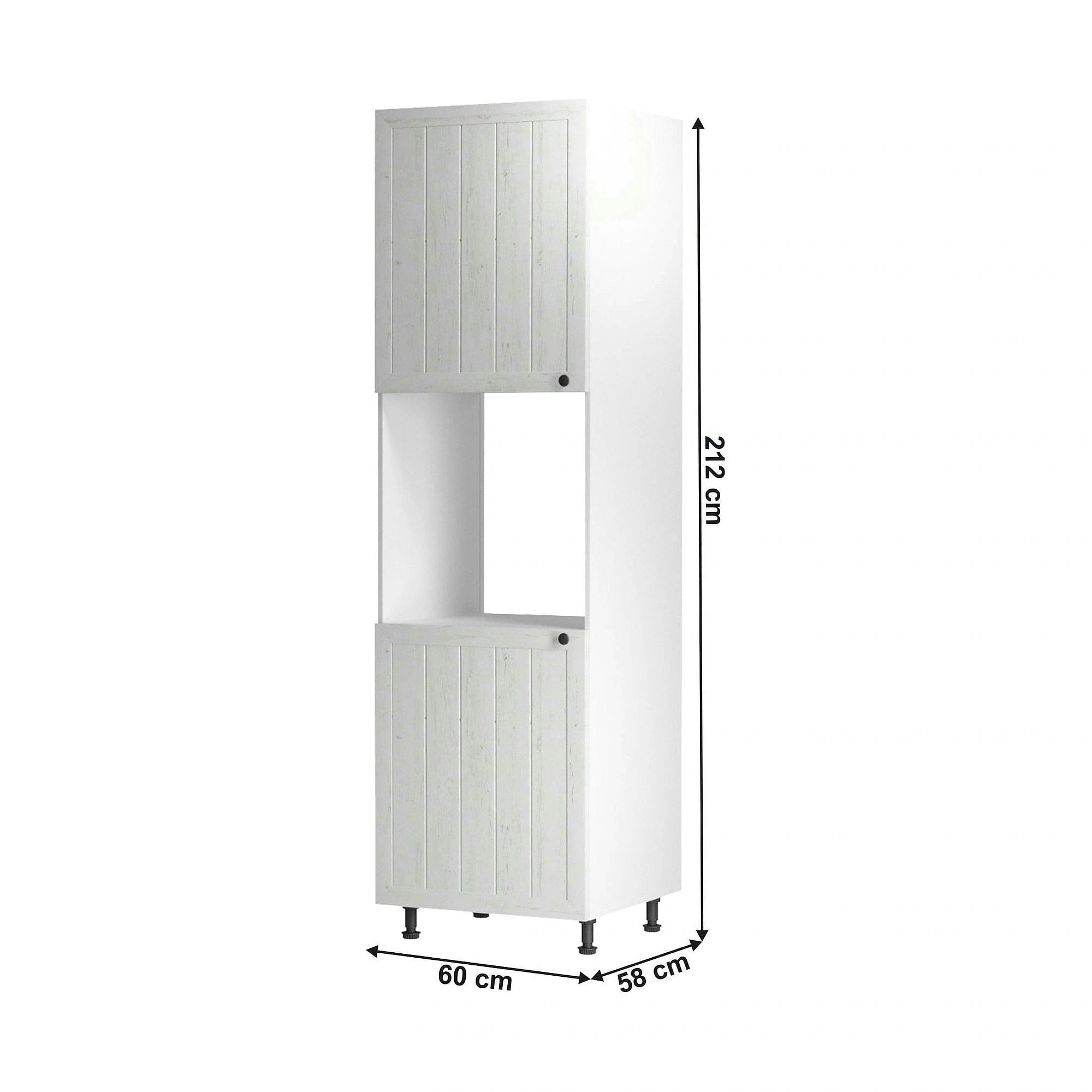 Dulap bucatarie PROVENCE D60P, alb, DTD laminat, 60x58x212 cm