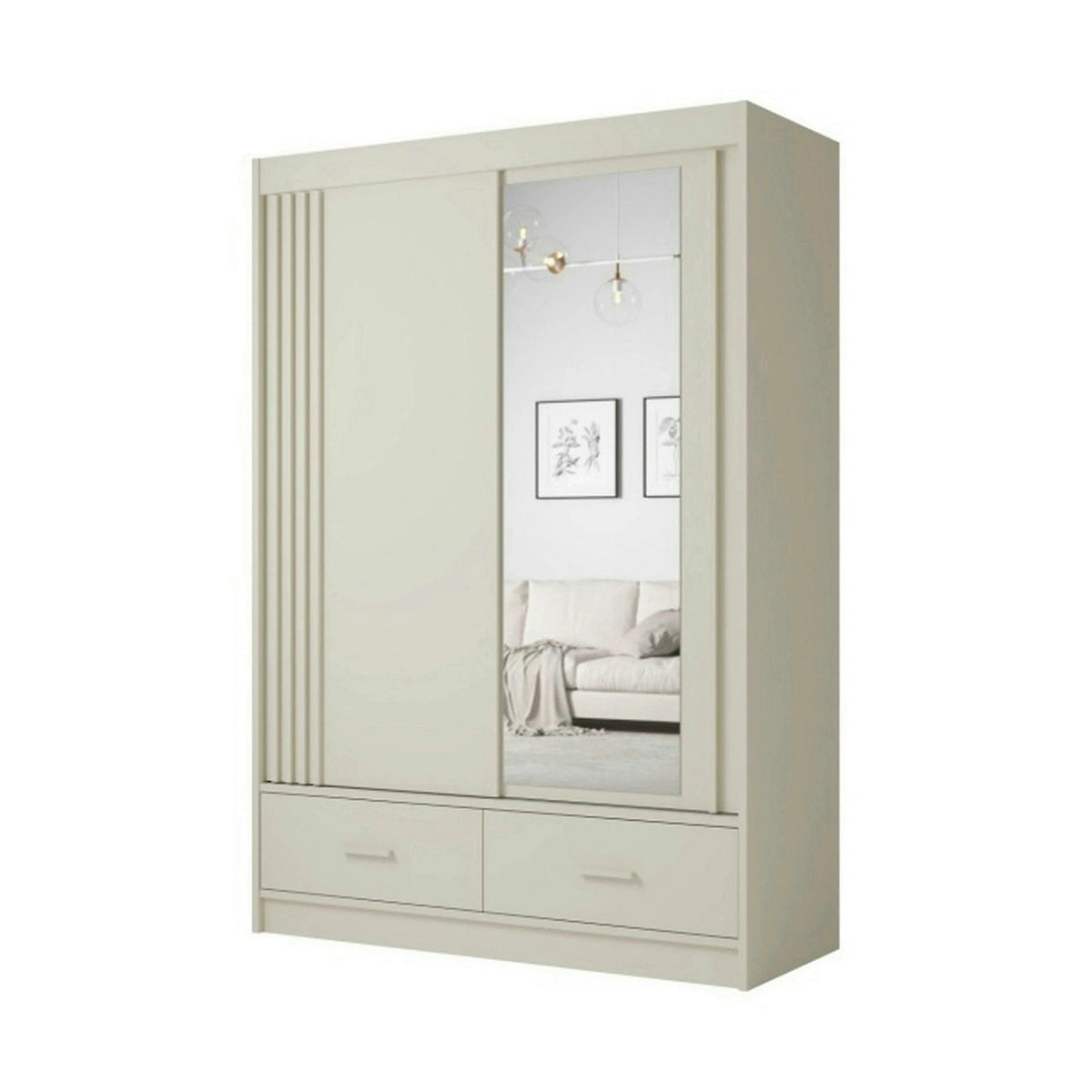 Dulap CANADA CA31-150, casmir, PAL, cu 2 usi si 2 sertare, 150x60x215 cm