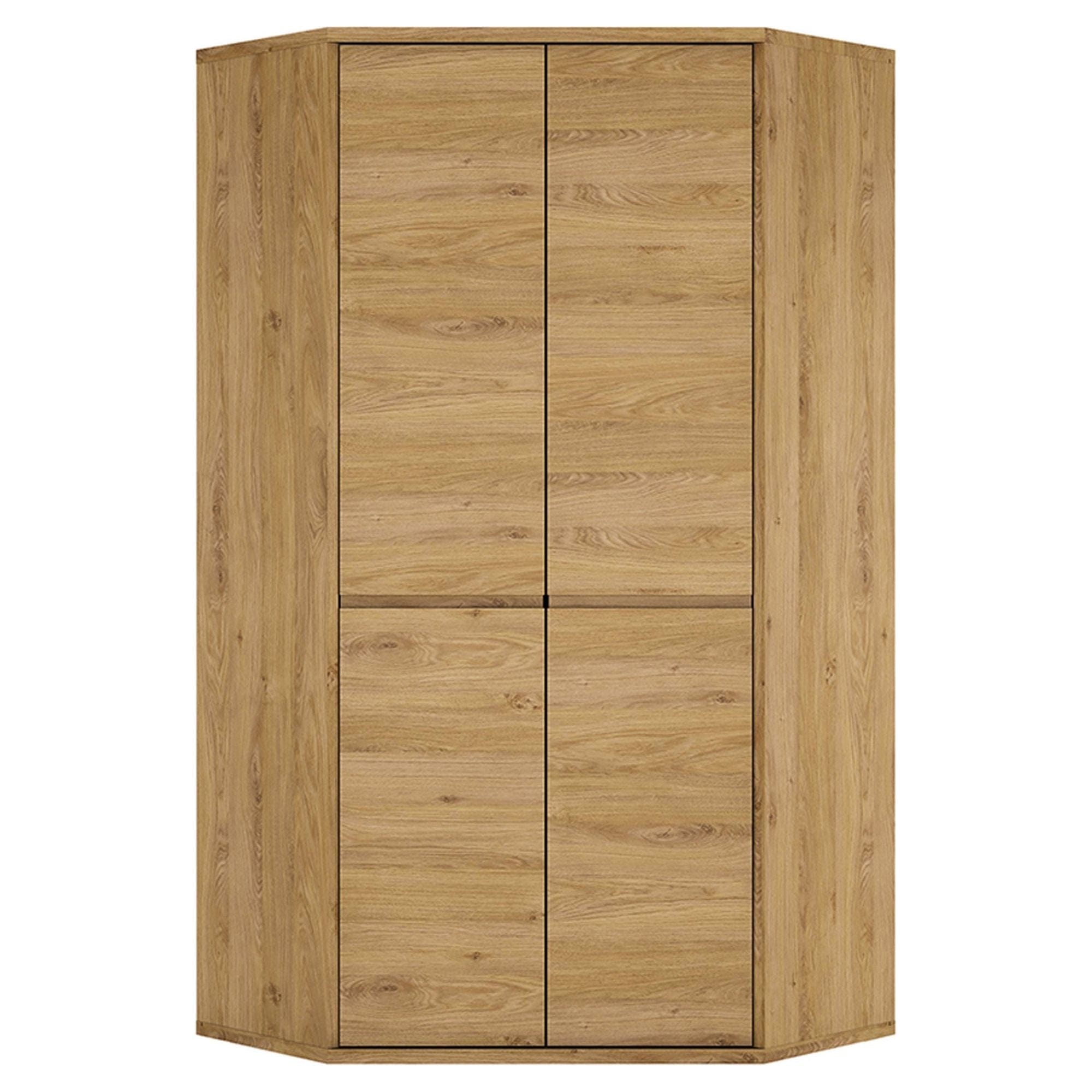 Dulap colt SHELDON TIP 21, stejar, PAL laminat, cu 2 usi, 99x99x197 cm
