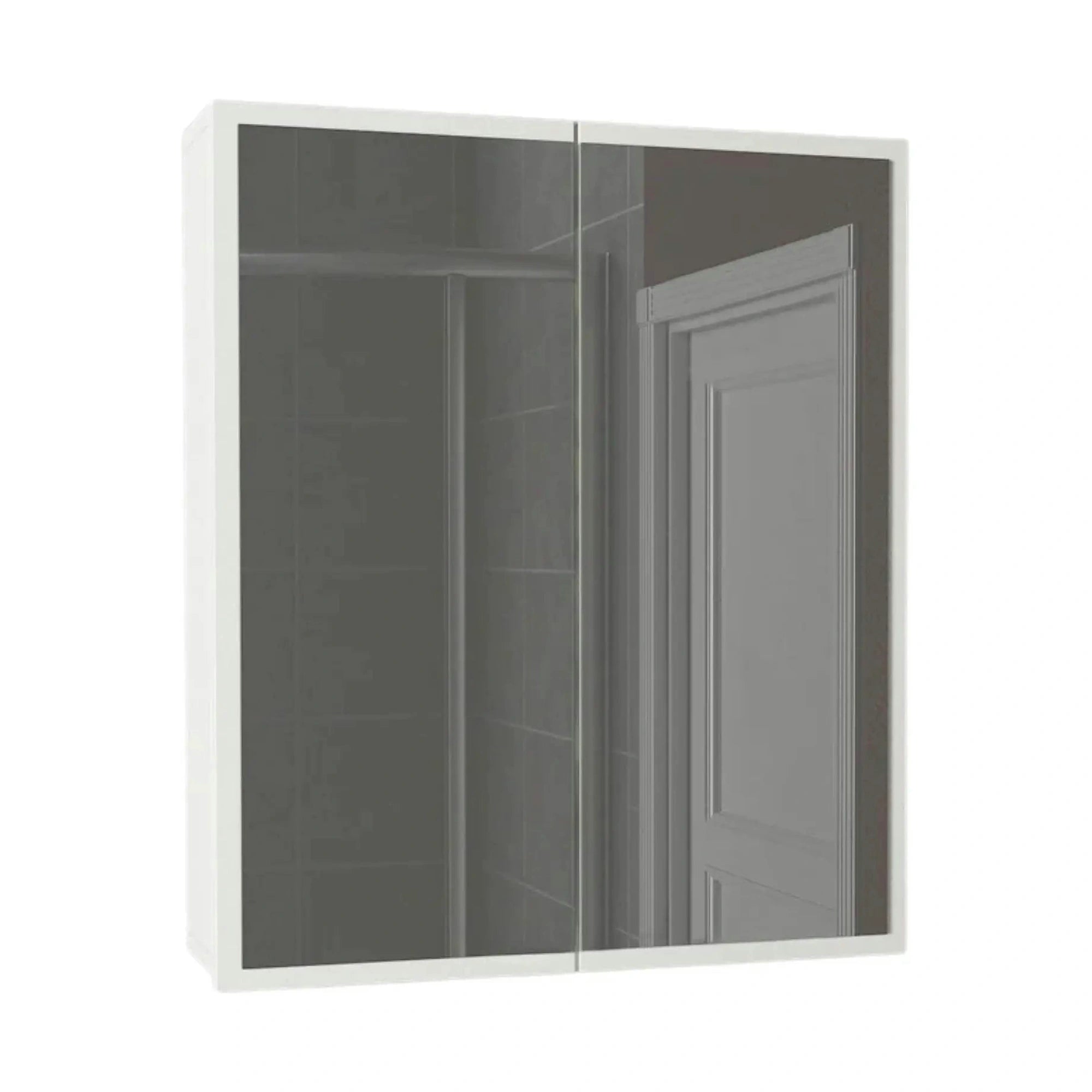 Dulap de baie KAYLA, alb, PAL melaminat, cu 2 usi, 60x17x78 cm