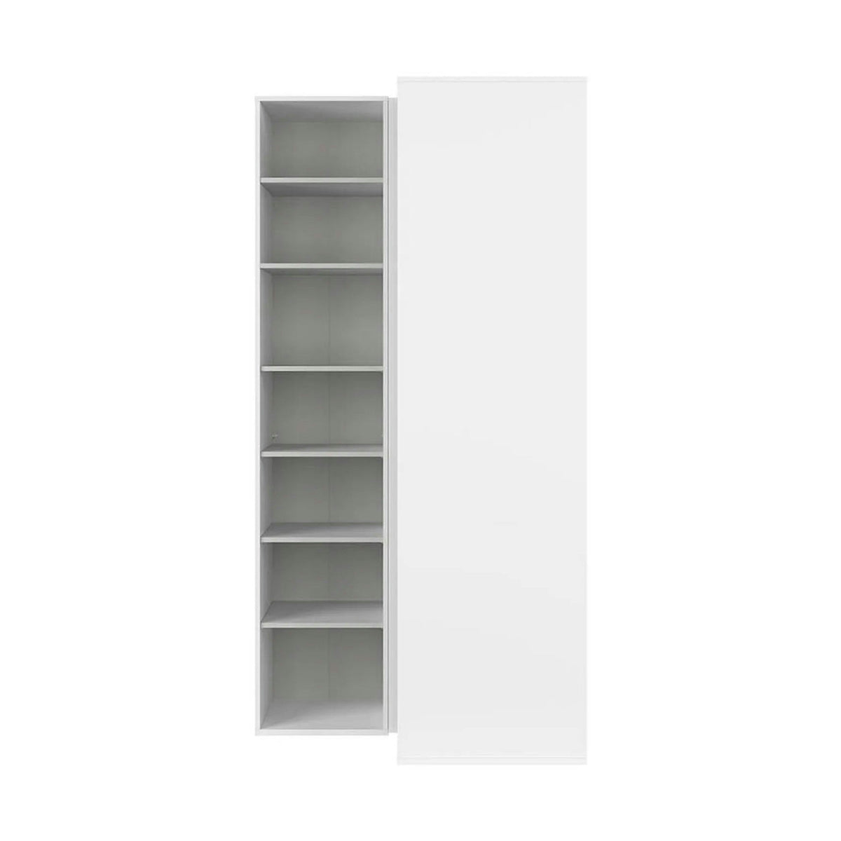 Dulap de colt FLEX, alb, PAL, cu 2 usi, 118x118x240 cm