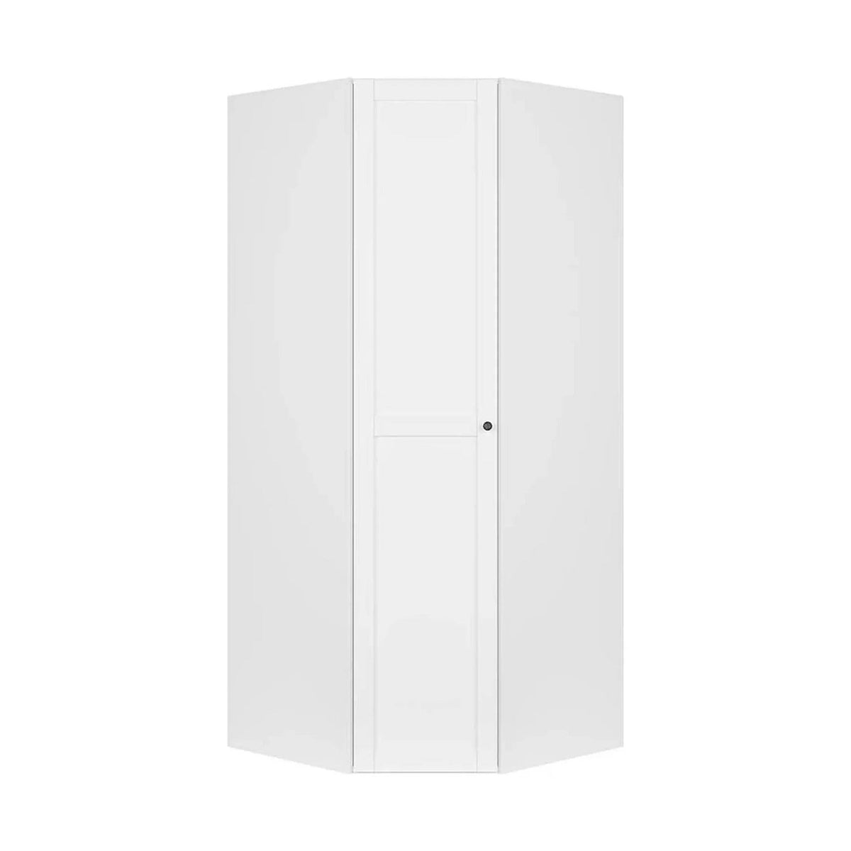 Dulap de colt FLEZ, alb, PAL, cu o usa, 103x103x240 cm