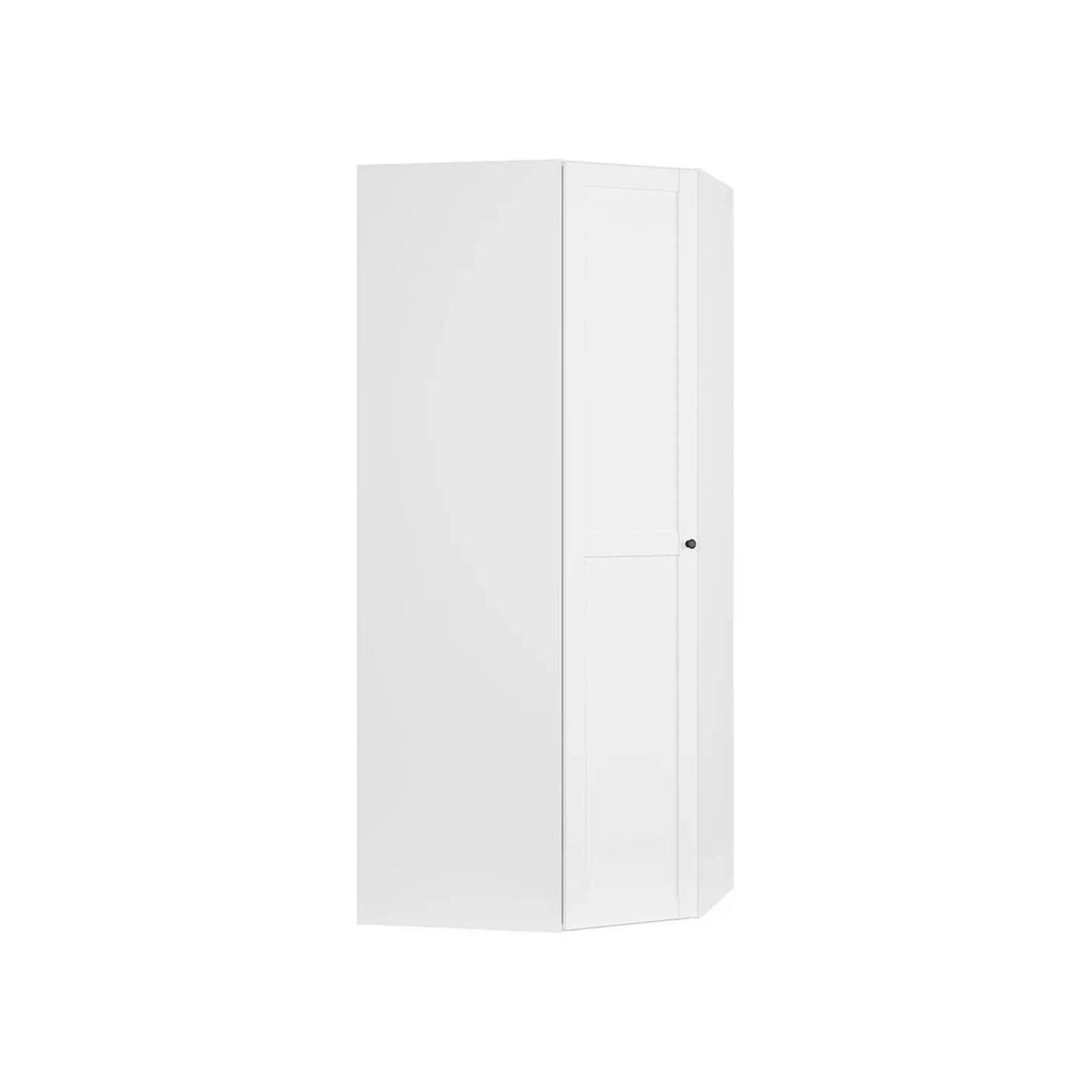 Dulap de colt FLEZ, alb, PAL, cu o usa, 103x103x240 cm