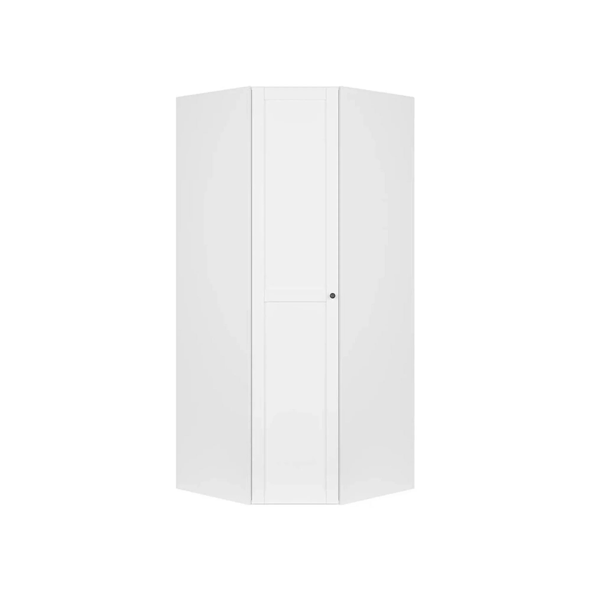 Dulap de colt FLEZ, alb, PAL, cu o usa, 103x103x240 cm