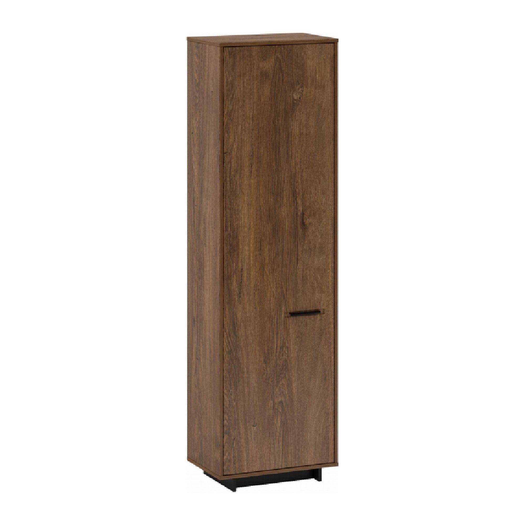 Dulap DELIS, stejar bolzano/negru, cu o usa, 59x38x201 cm