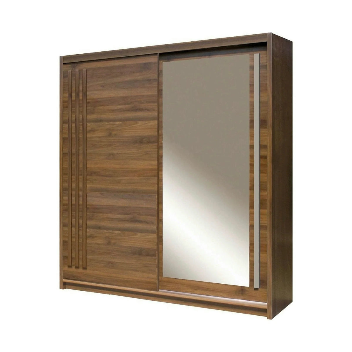 Dulap dressing cu oglinda EFFECT, stejar columbia, PAL melaminat, cu 2 usi, 200x59x216 cm
