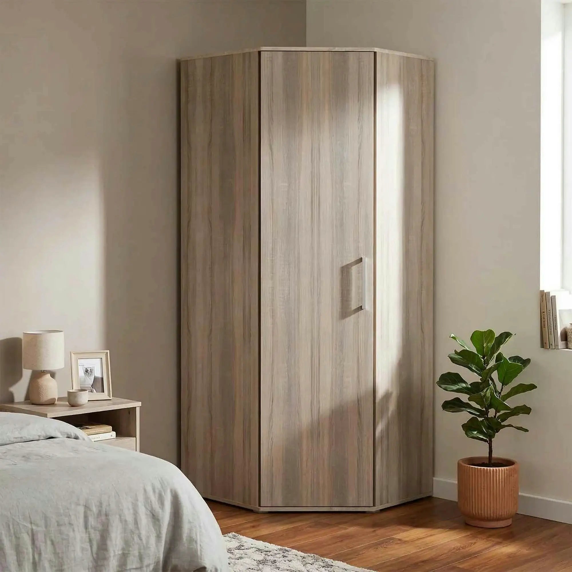 Dulap DUNAJ TIPUL15, stejar sonoma, DTD laminat, cu o usa, 79x79x191 cm