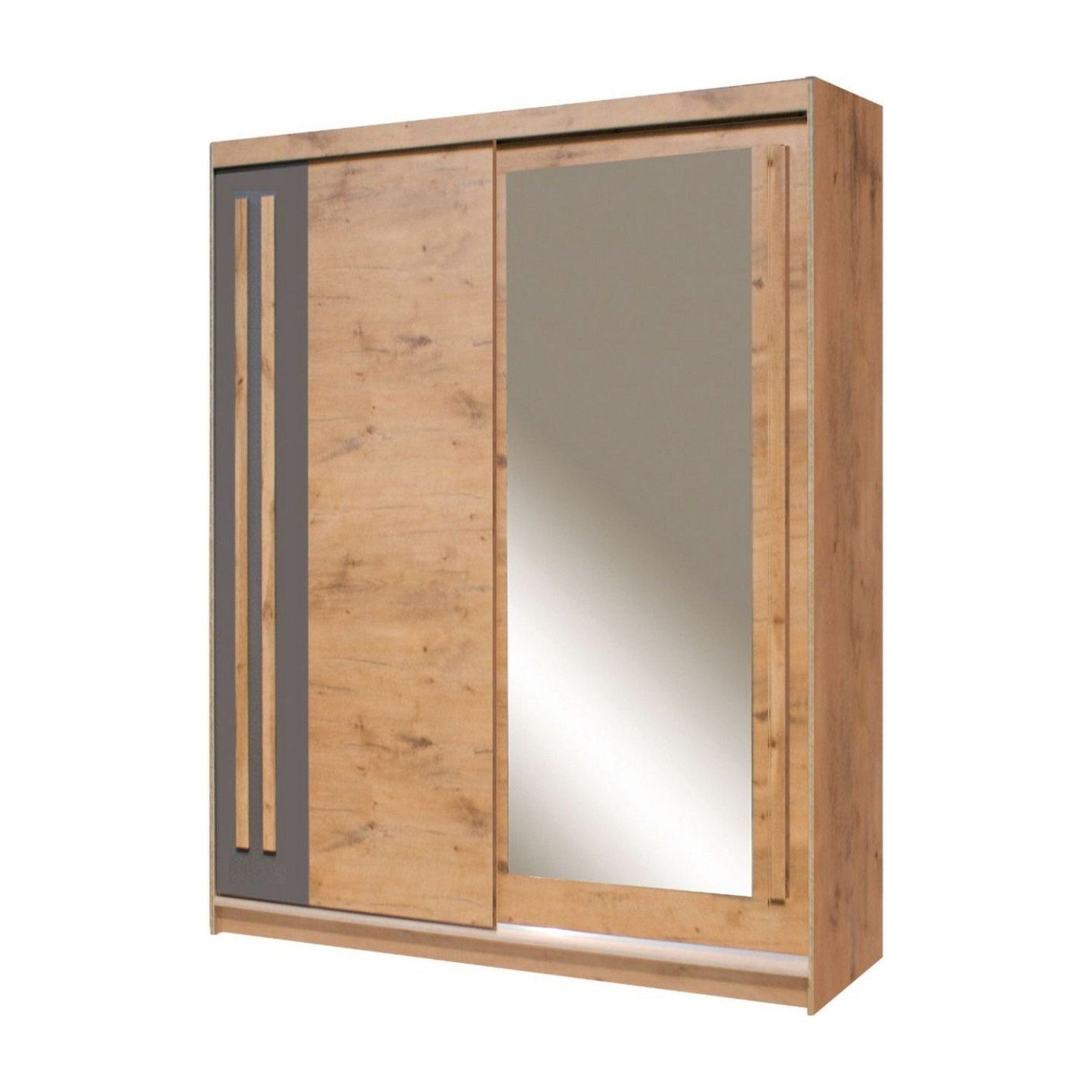 Dulap EFFECT, stejar lancelot, PAL melaminat, cu 2 usi, 175x59x215 cm