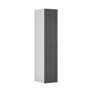 Dulap FLEX, alb/gri grafit, PAL, cu o usa, 50x66x240 cm