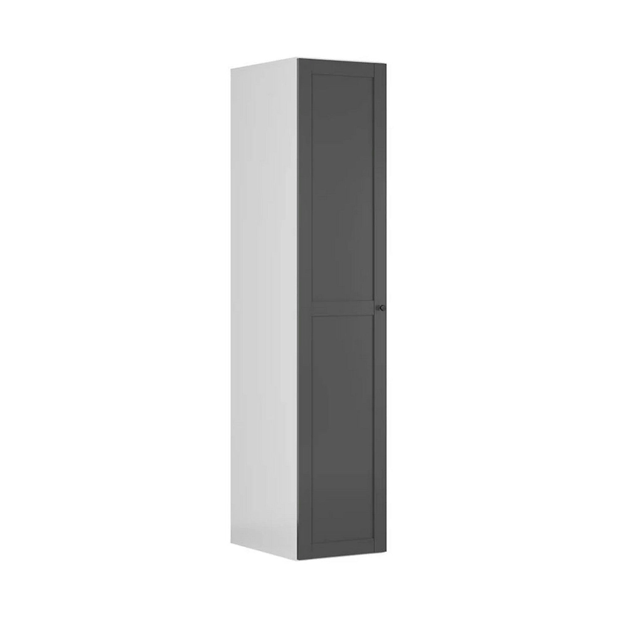 Dulap FLEX, alb/gri grafit, PAL, cu o usa, 50x66x240 cm