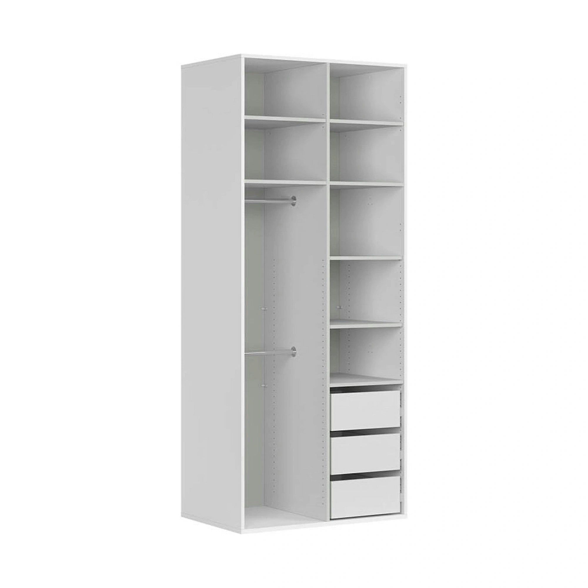 Dulap FLEX, alb, PAL, 100x66x240 cm
