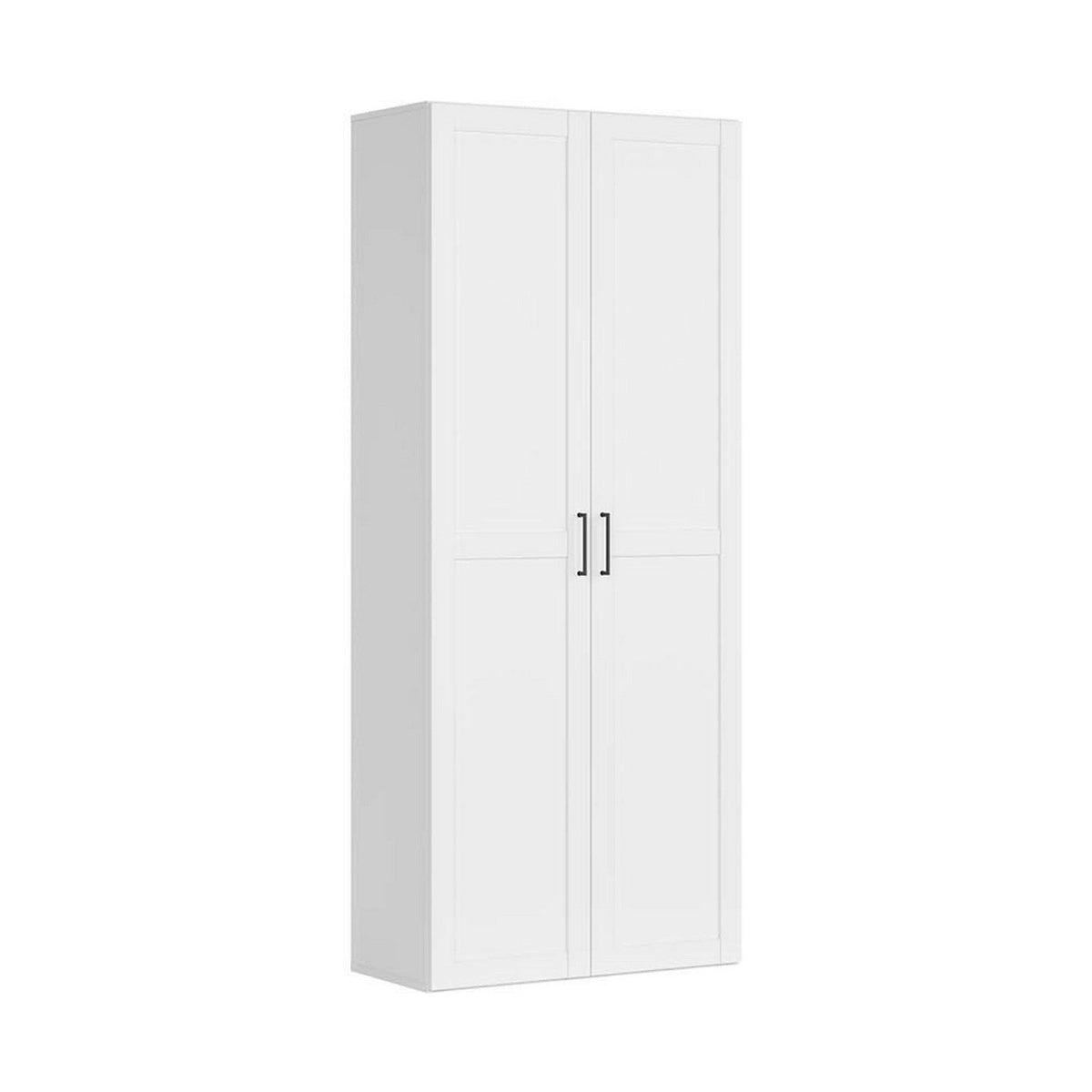 Dulap FLEX, alb, PAL, cu 2 usi, 100x45x240 cm