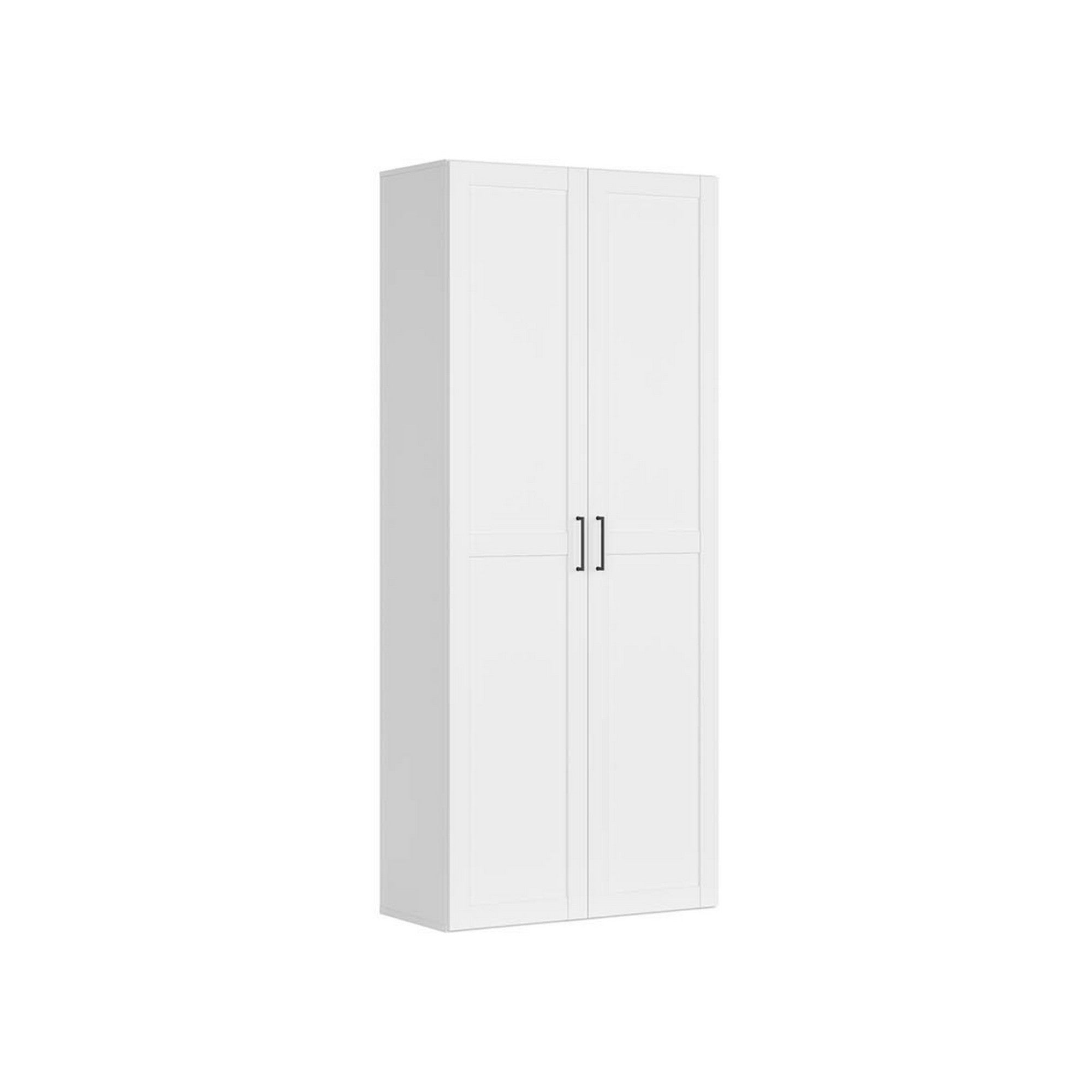 Dulap FLEX, alb, PAL, cu 2 usi, 100x45x240 cm