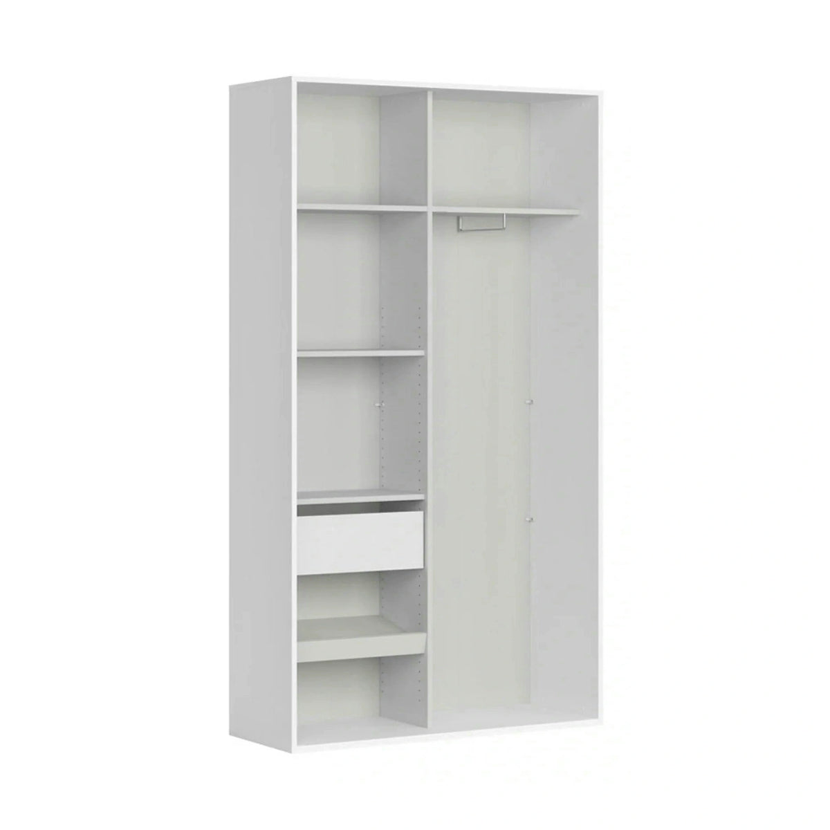 Dulap FLEX, alb, PAL, cu 2 usi, 120x45x218 cm