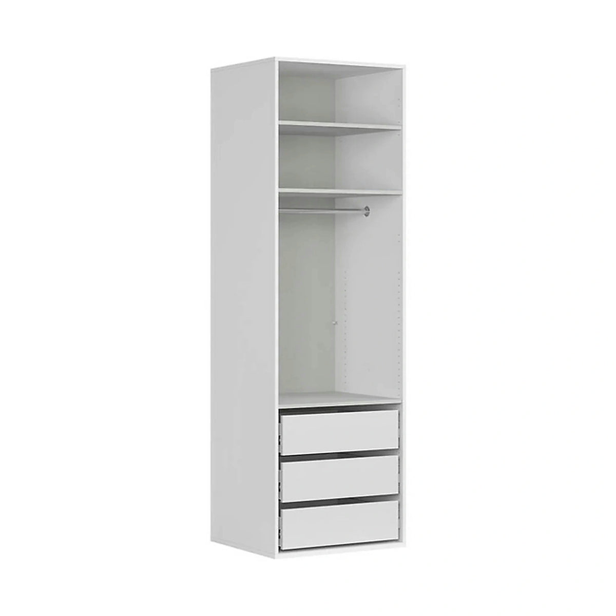 Dulap FLEX, alb, PAL, cu 2 usi si oglinda, 75x66x240 cm