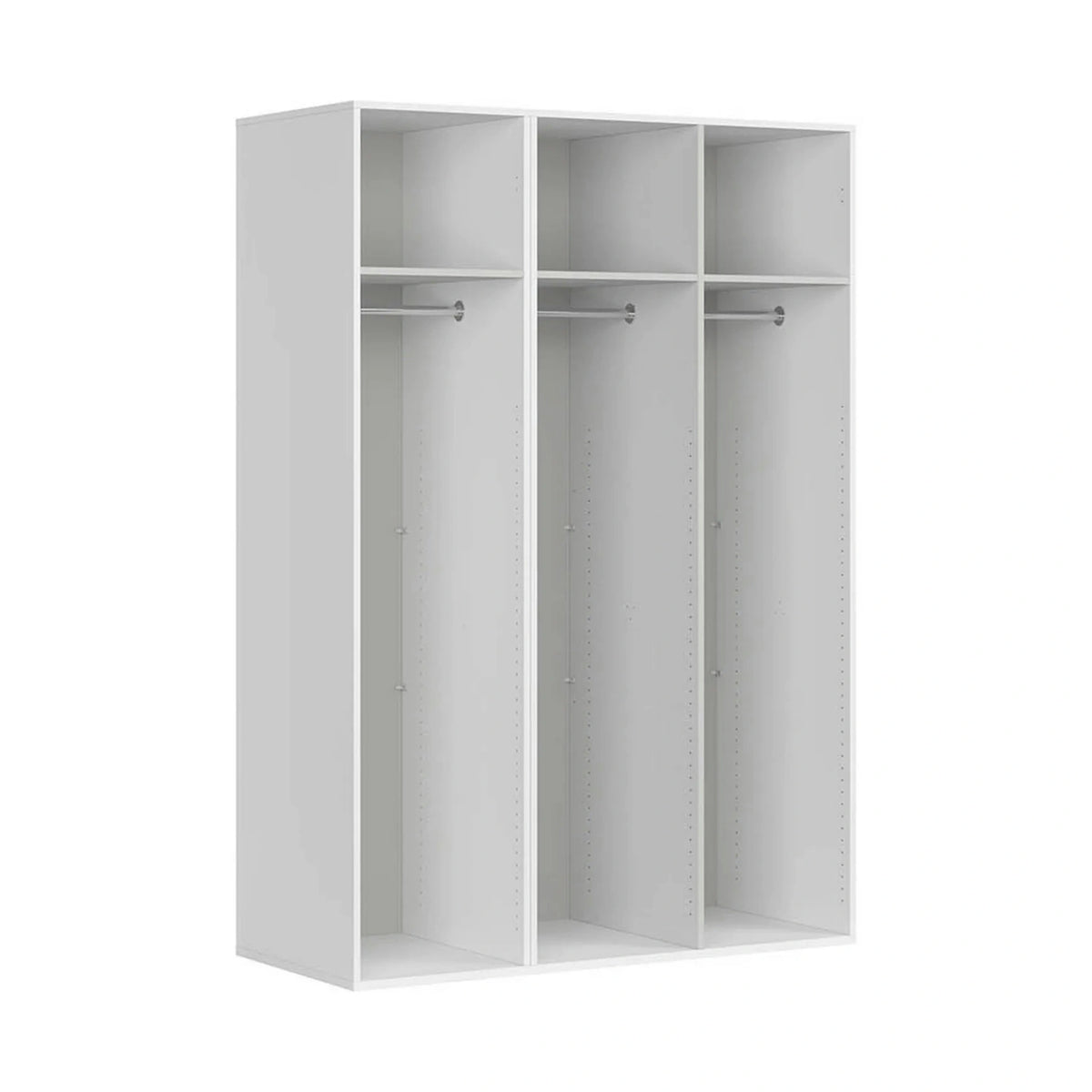 Dulap FLEX, alb, PAL, cu 3 usi, 150x66x218 cm