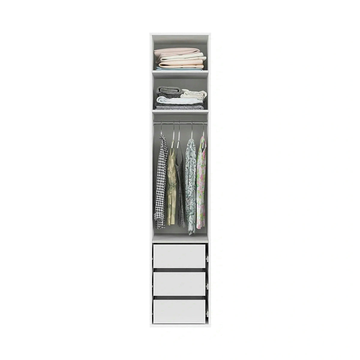 Dulap FLEX, alb, PAL, cu o usa, 50x66x240 cm