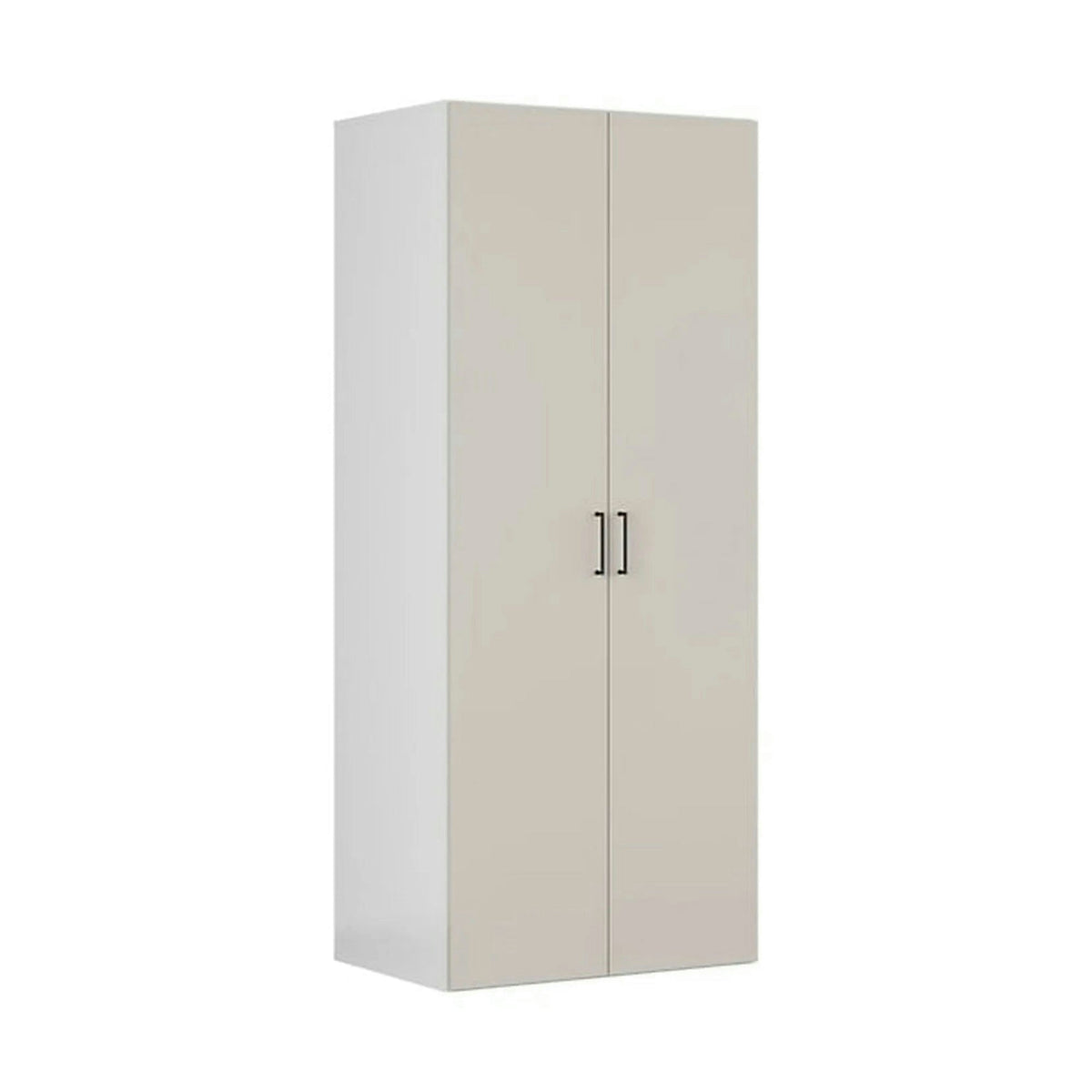 Dulap FLEX, casmir/alb, PAL, cu 2 usi, 100x66x240 cm