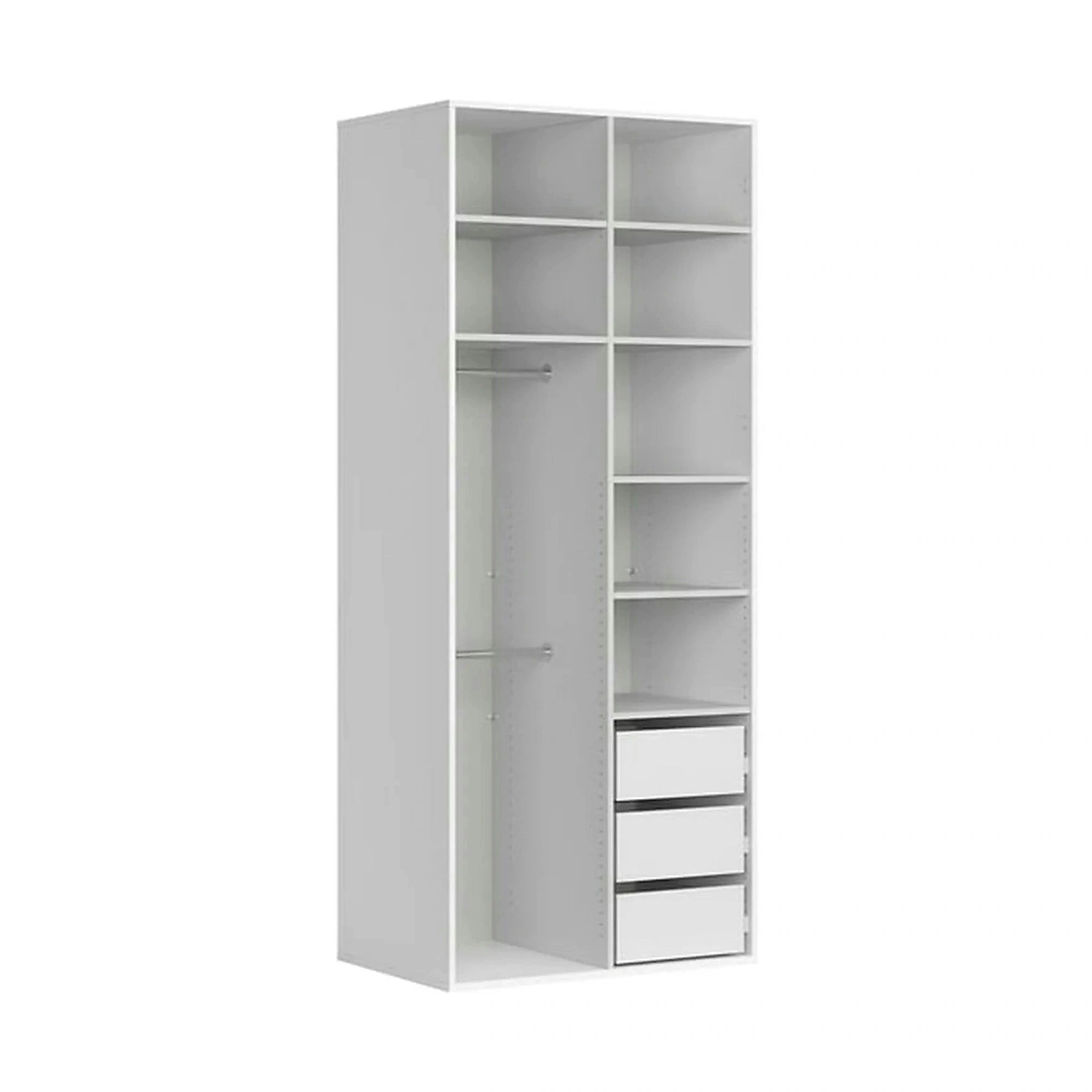 Dulap FLEX, casmir/alb, PAL, cu 2 usi, 100x66x240 cm