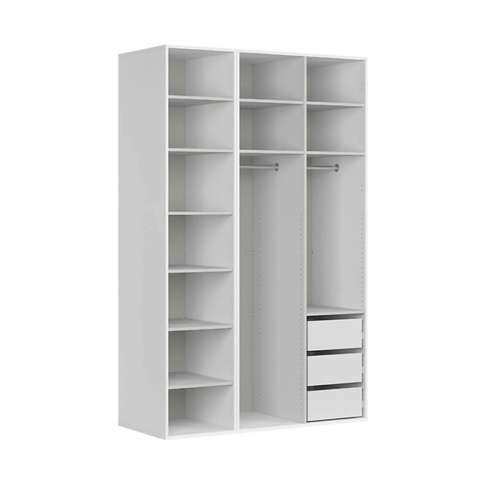 Dulap FLEX, casmir/alb, PAL, cu 3 usi, 150x66x240 cm
