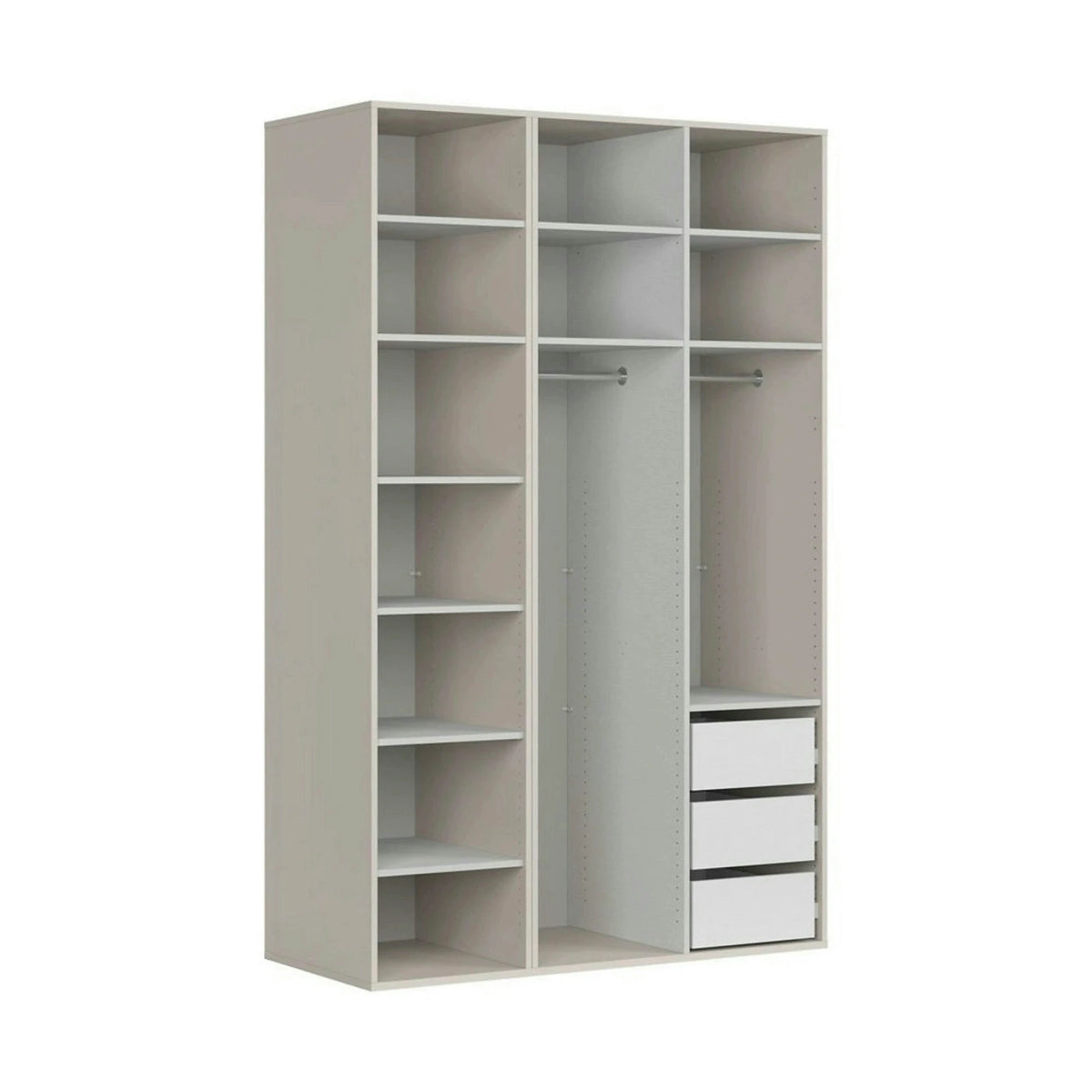Dulap FLEX, casmir/auriu, PAL, cu 3 usi, 150x66x240 cm