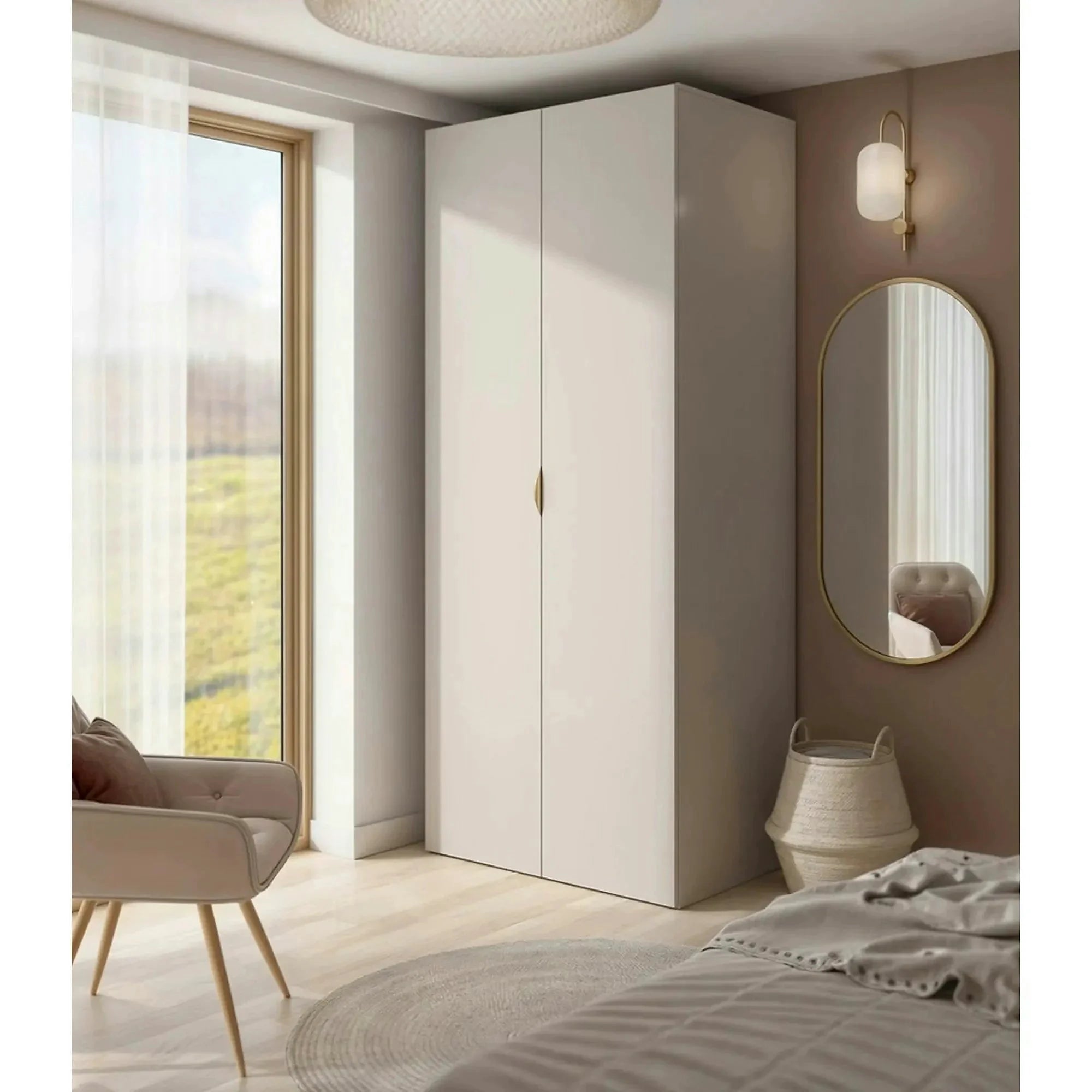 Dulap FLEX, casmir, PAL, cu 2 usi, 100x66x240 cm