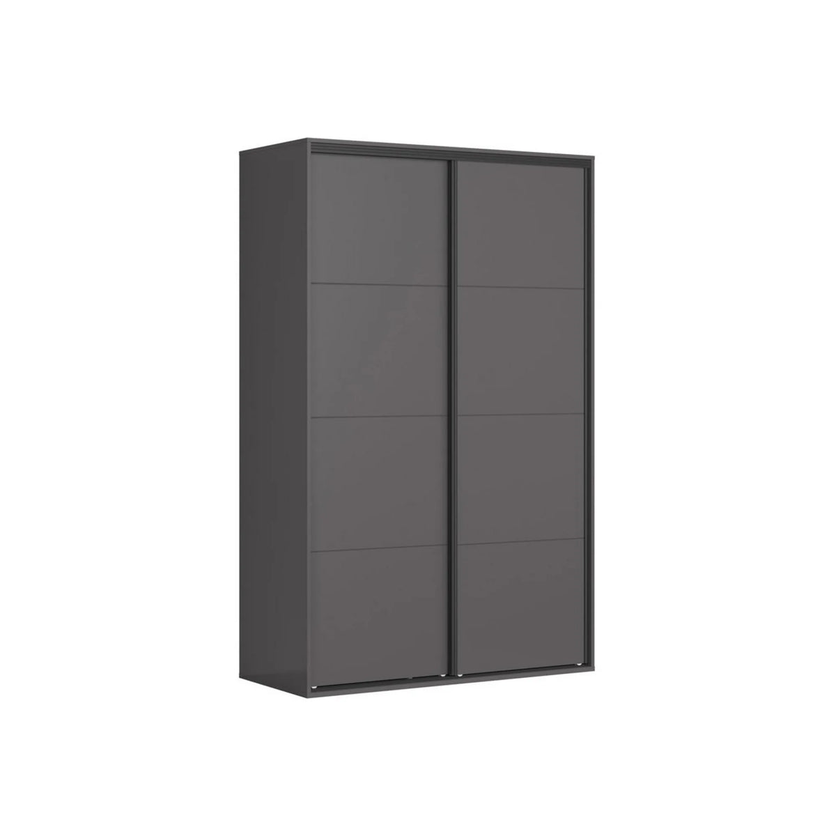 Dulap FLEX, gri grafit, PAL, cu 2 usi, 150x66x240 cm