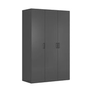 Dulap FLEX, gri grafit, PAL, cu 3 usi, 150x66x240 cm