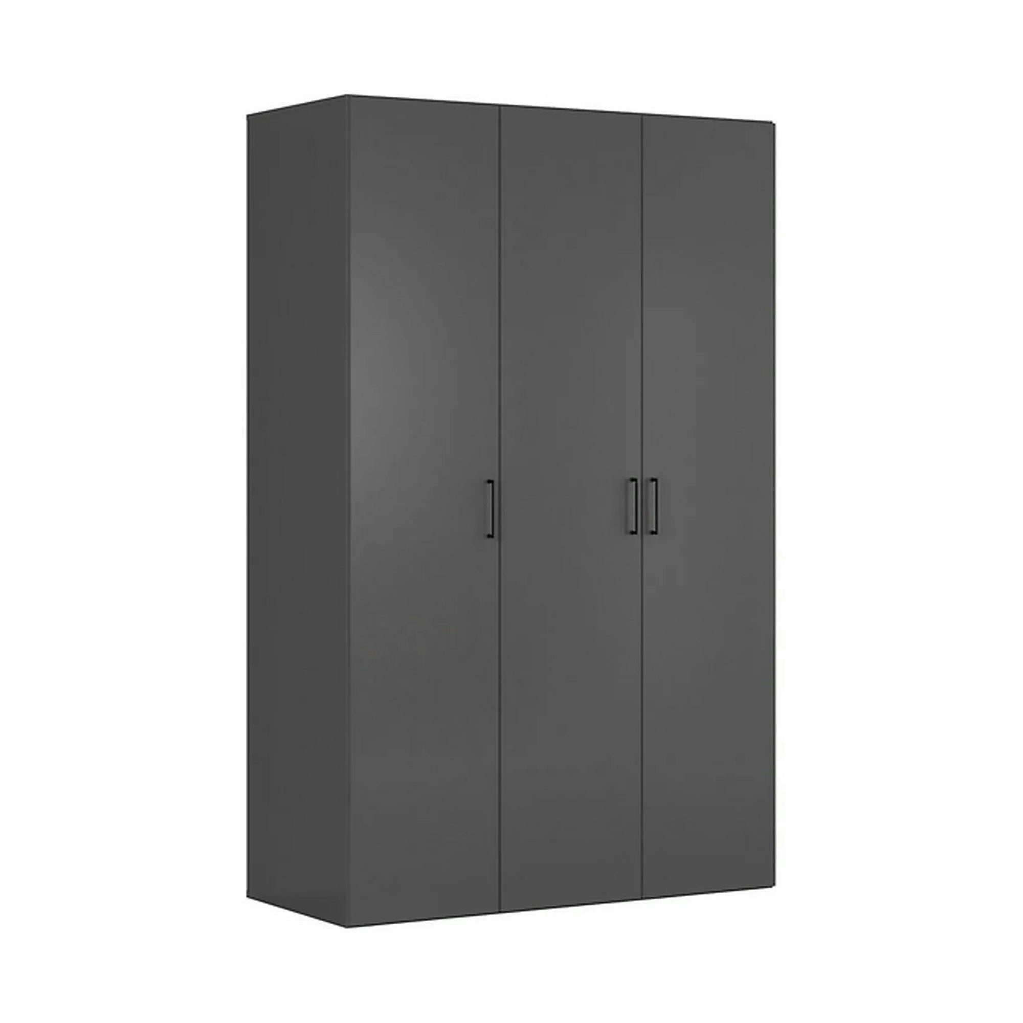 Dulap FLEX, gri grafit, PAL, cu 3 usi, 150x66x240 cm