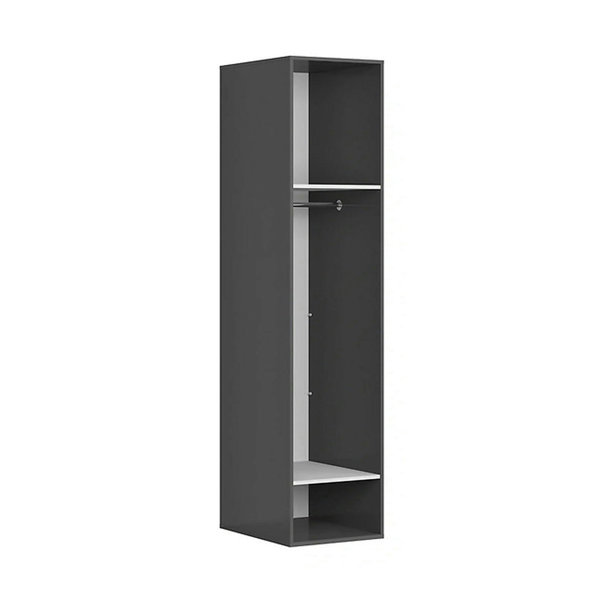 Dulap FLEX, gri grafit, PAL, cu o usa, 50x66x218 cm