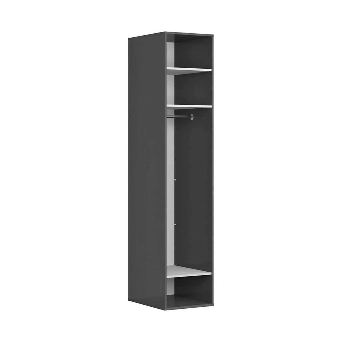 Dulap FLEX, gri grafit, PAL, cu o usa, 50x66x240 cm