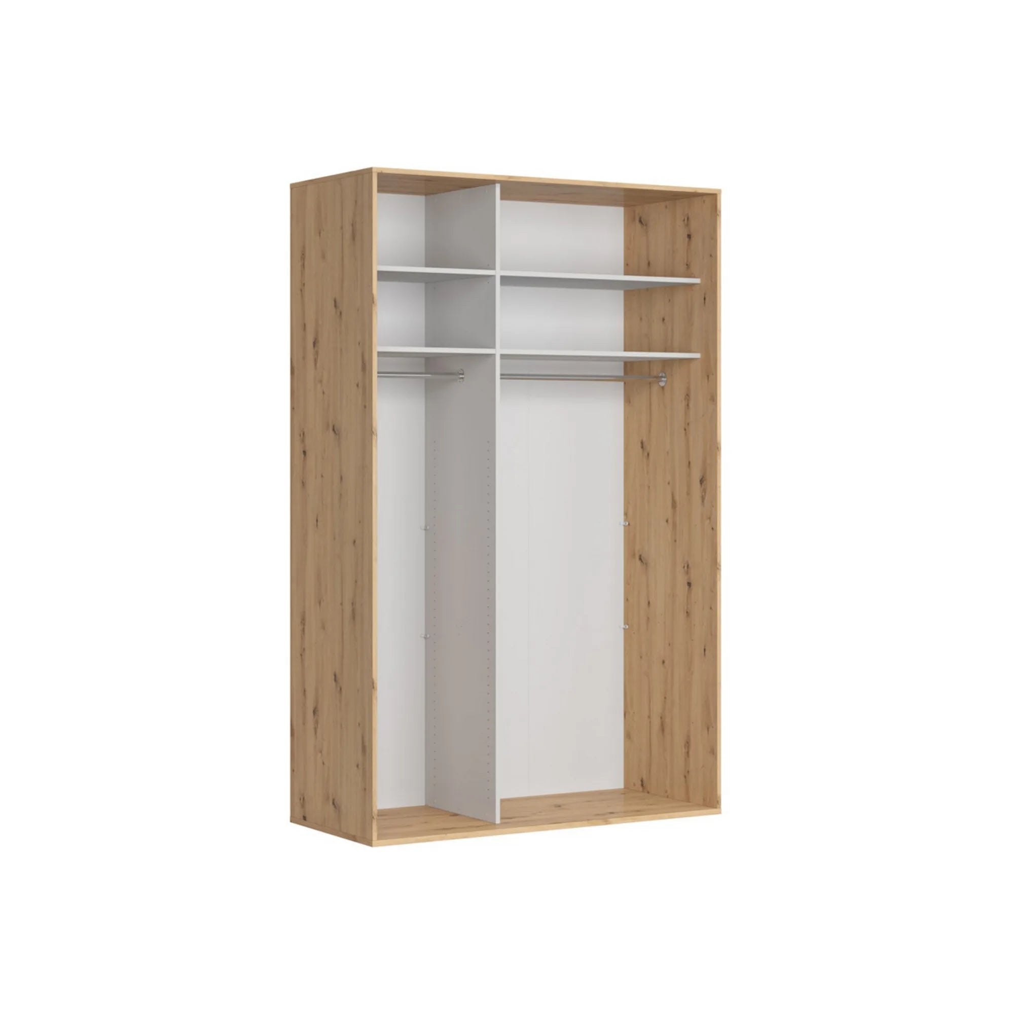 Dulap FLEX, stejar artisan/gri grafi, PAL, cu 2 usi, 150x66x240 cm