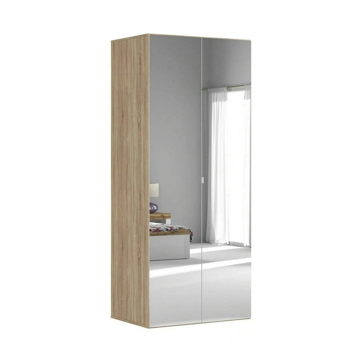 Dulap FLEX, stejar sonoma, PAL, cu 2 usi, 100x66x240 cm