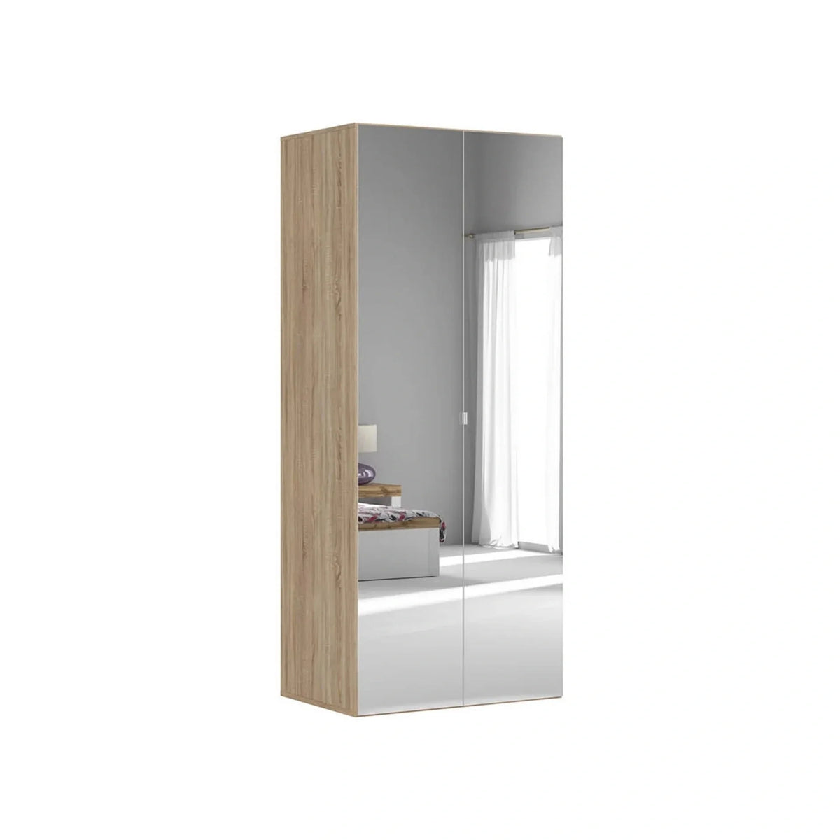 Dulap FLEX, stejar sonoma, PAL, cu 2 usi, 100x66x240 cm