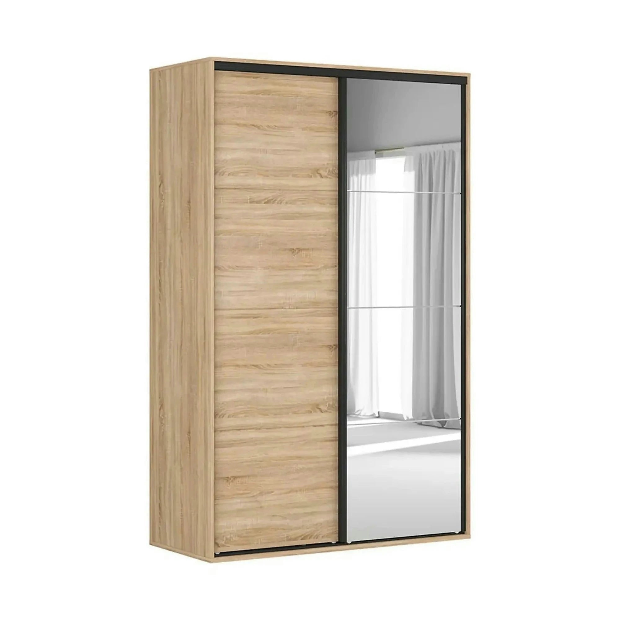 Dulap FLEX, stejar sonoma, PAL, cu 2 usi, 150x66x240 cm