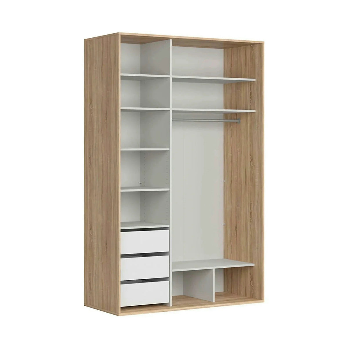 Dulap FLEX, stejar sonoma, PAL, cu 2 usi, 150x66x240 cm