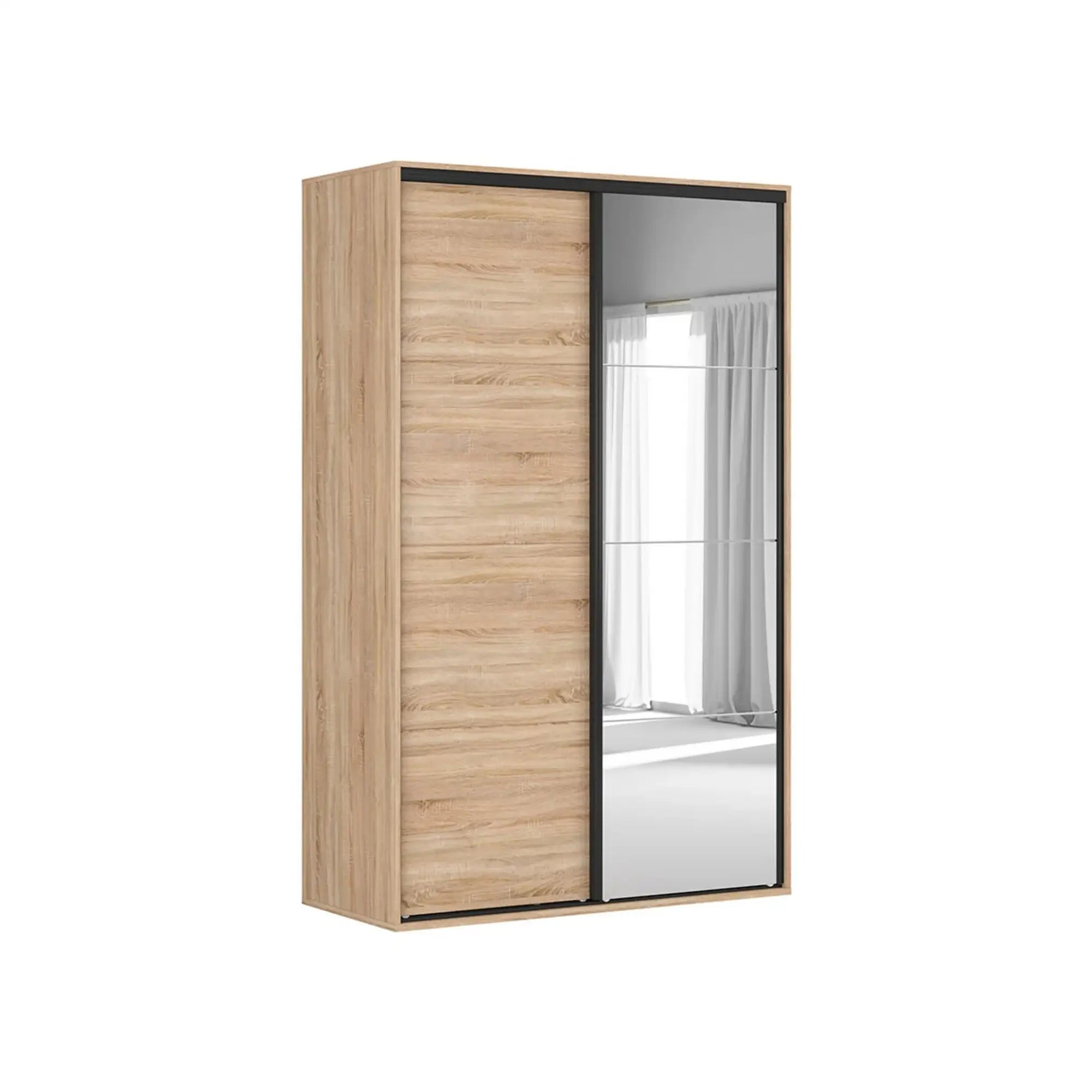 Dulap FLEX, stejar sonoma, PAL, cu 2 usi, 150x66x240 cm