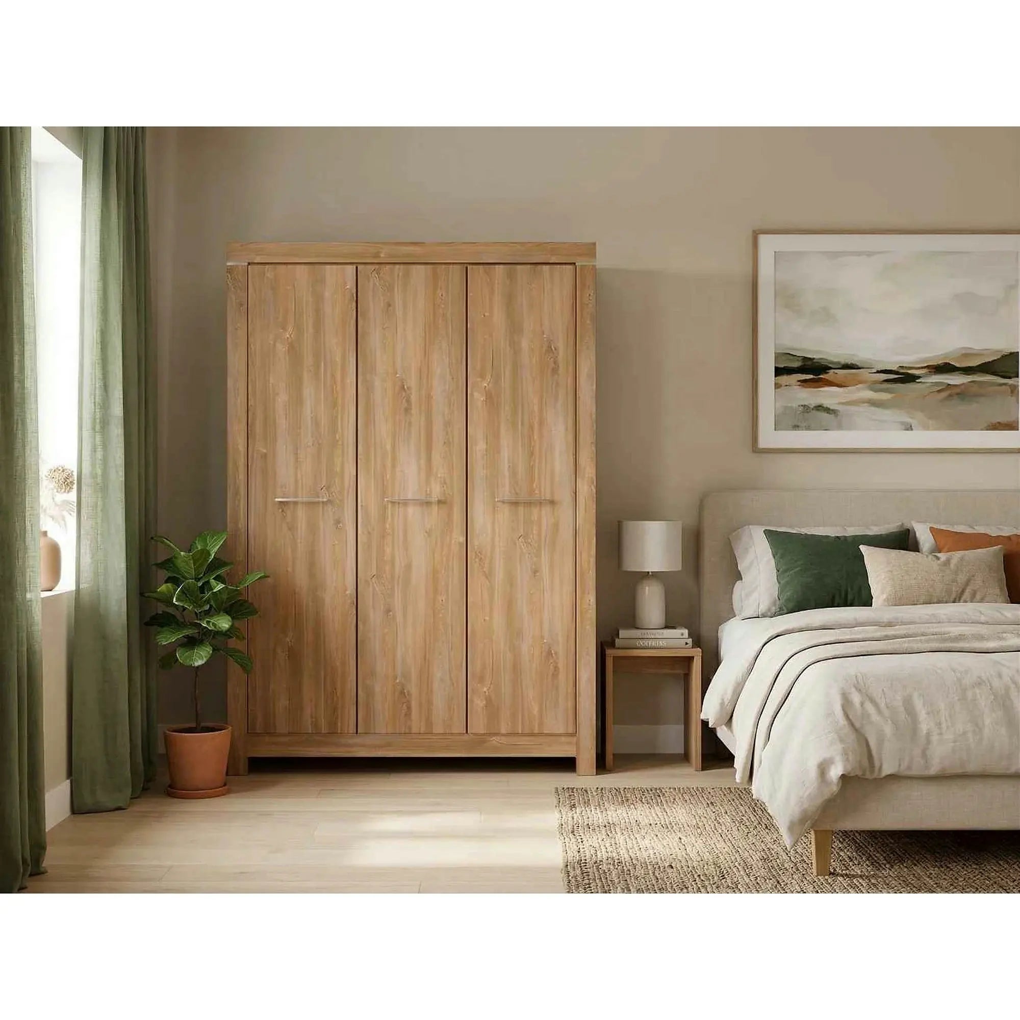 Dulap GENT, stejar, PAL, cu 3 usi, 150x56x210 cm