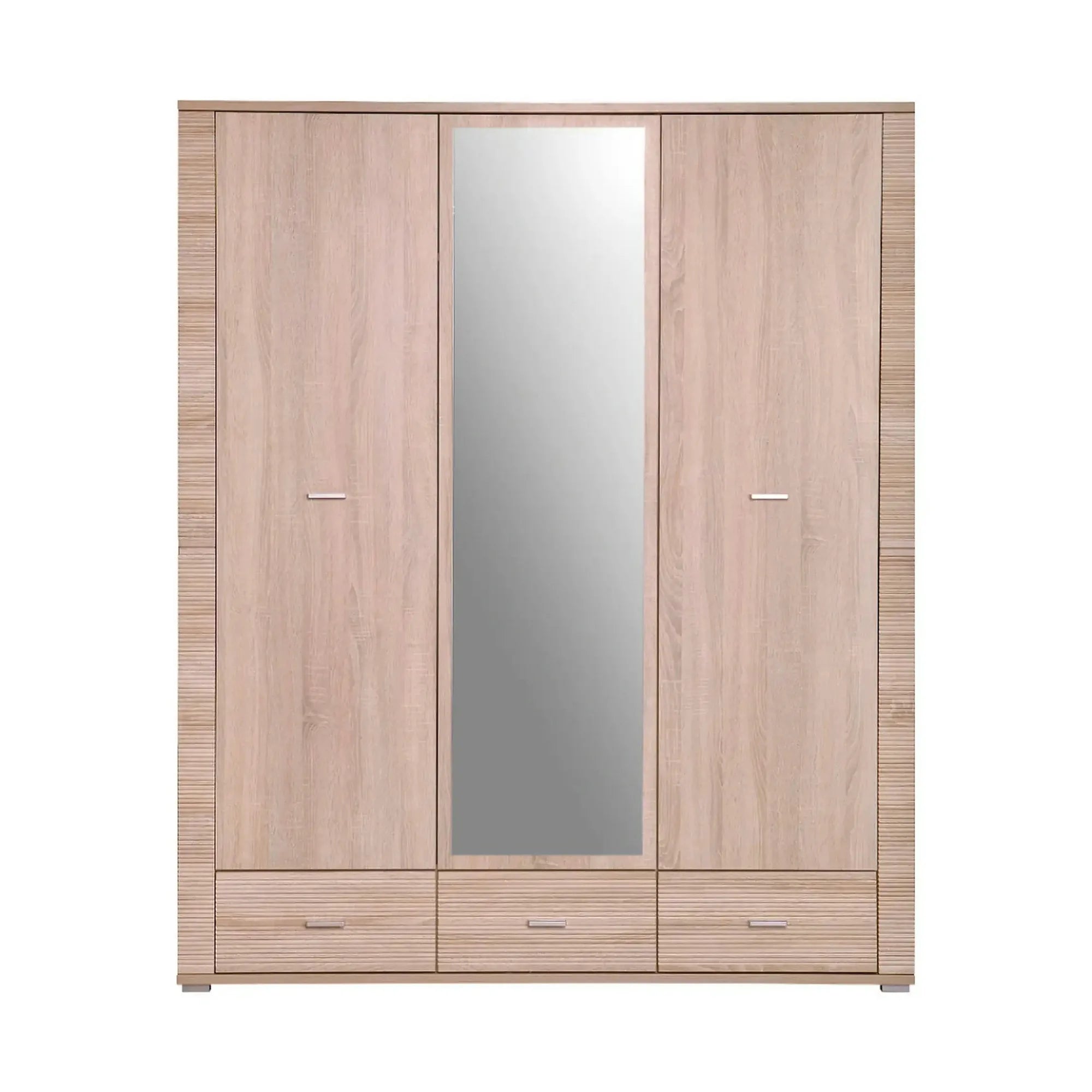 Dulap GRAND tip 2, stejar sonoma, PAL laminat, cu 3 usi si 3 sertare, 161x55x192 cm