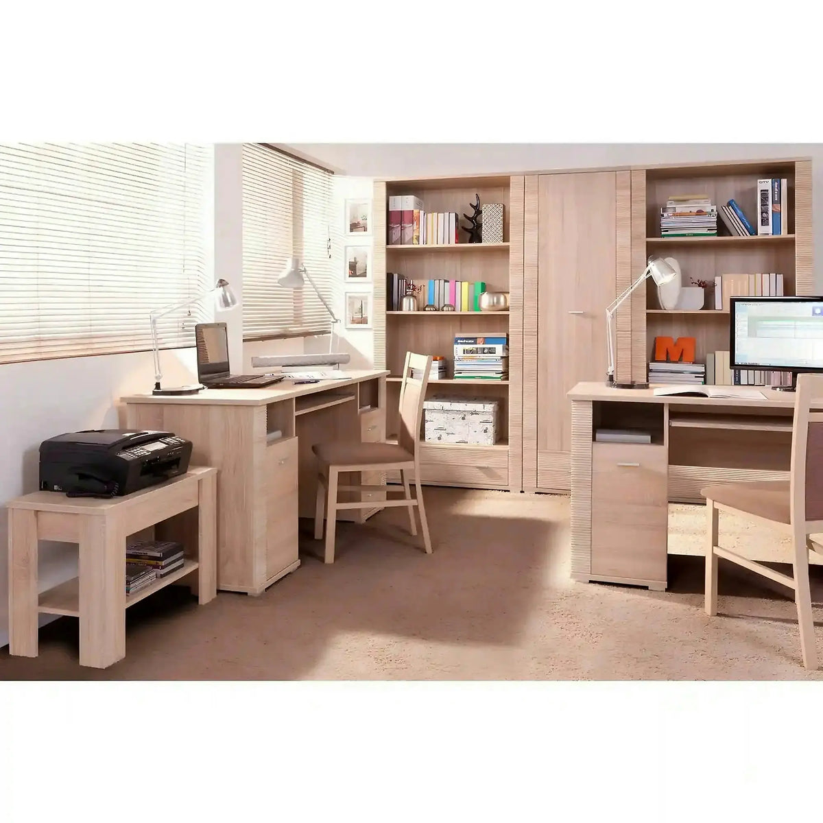 Dulap GRAND tip 3, stejar sonoma, PAL laminat, cu 2 usi si un sertar, 93x55x192 cm