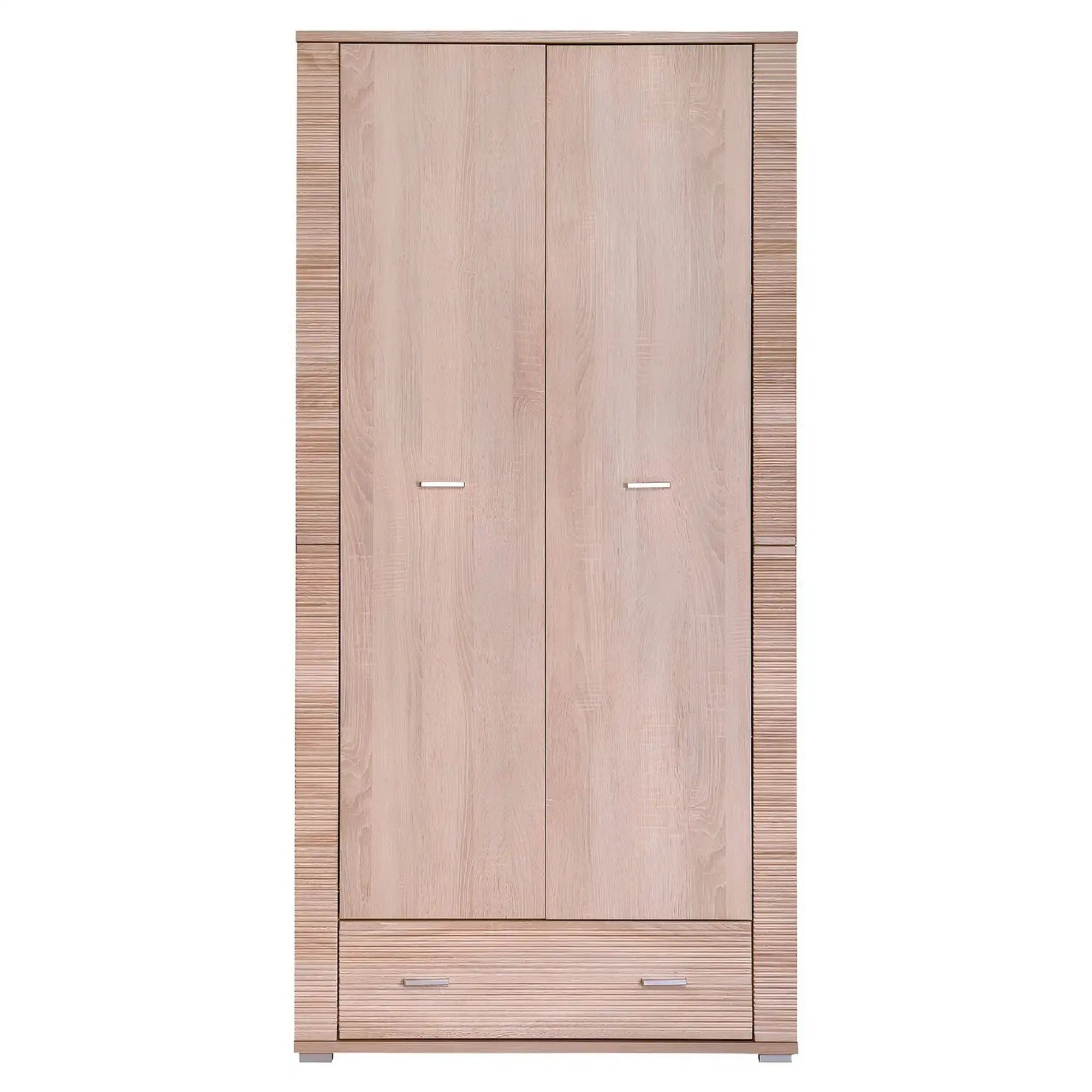 Dulap GRAND tip 3, stejar sonoma, PAL laminat, cu 2 usi si un sertar, 93x55x192 cm
