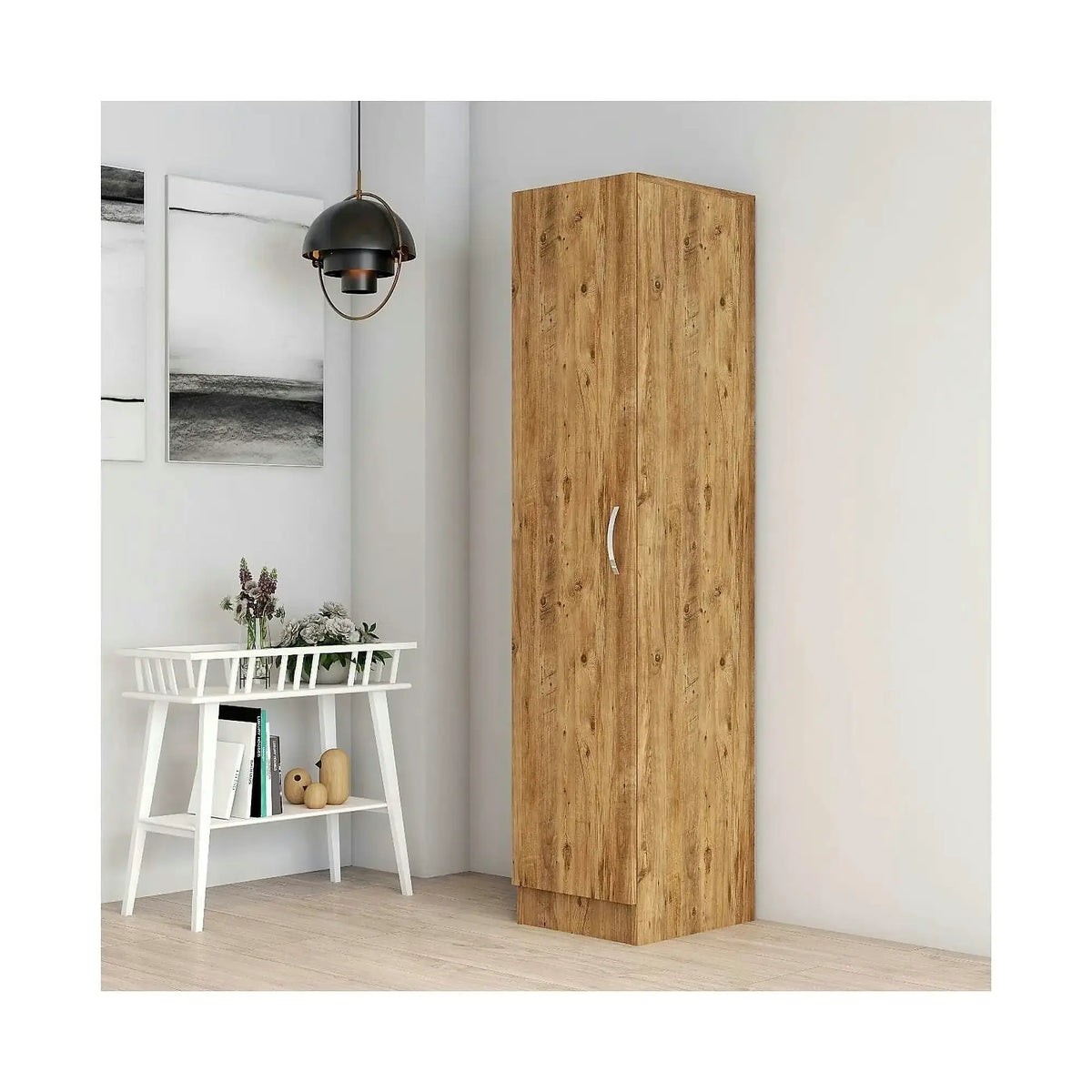 Dulap GRD0302, stejar, PAL melaminat, cu o usa, 40x47x182 cm