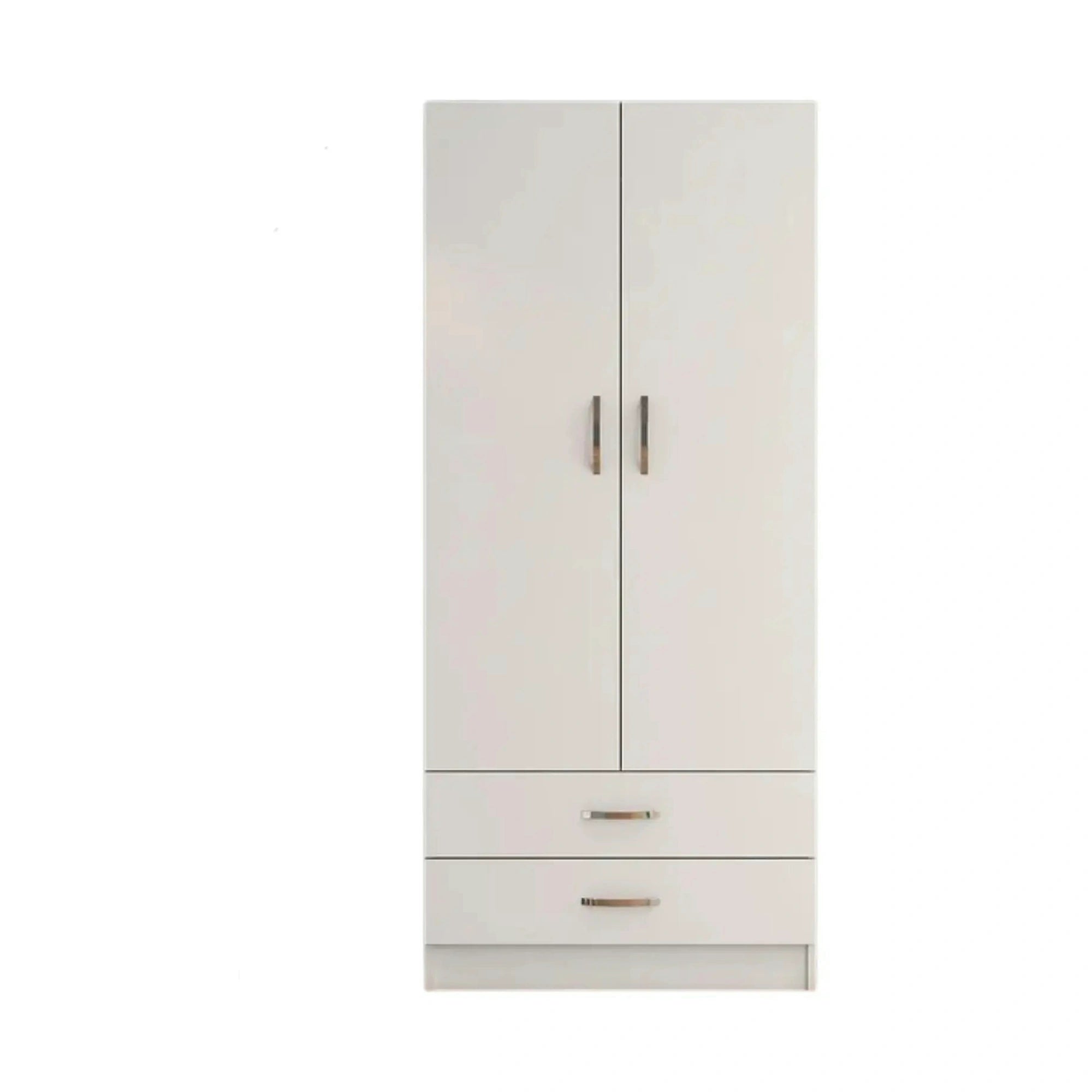 Dulap GRD0401, alb, PAL melaminat, cu 2 usi si 2 sertare, 80x47x182 cm