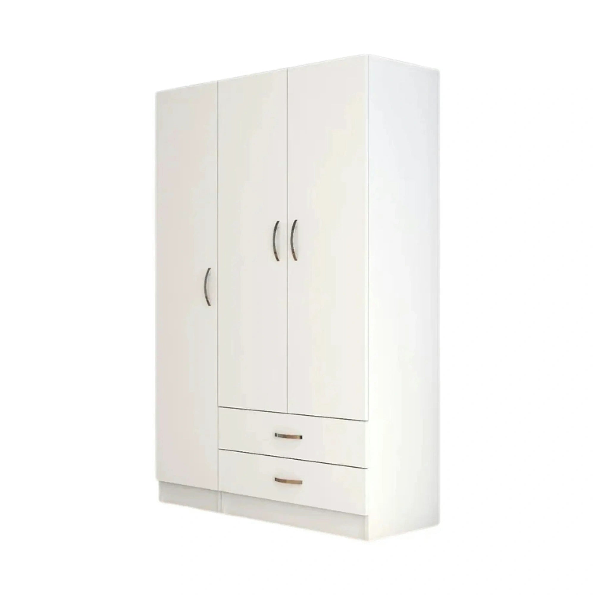 Dulap GRD0501, alb, PAL melaminat, cu 3 usi si 2 sertare, 120x47x182 cm