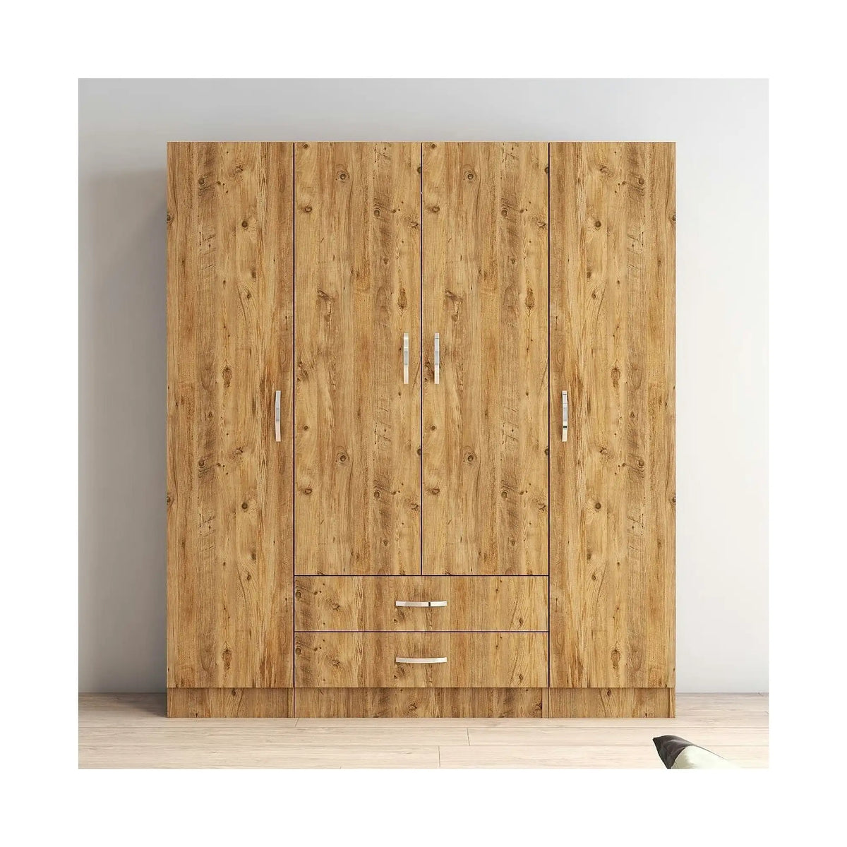 Dulap GRD0602, stejar, PAL melaminat, cu 4 usi si 2 sertare, 160x47x182 cm