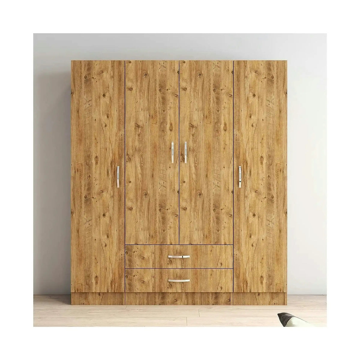 Dulap GRD0602, stejar, PAL melaminat, cu 4 usi si 2 sertare, 160x47x182 cm