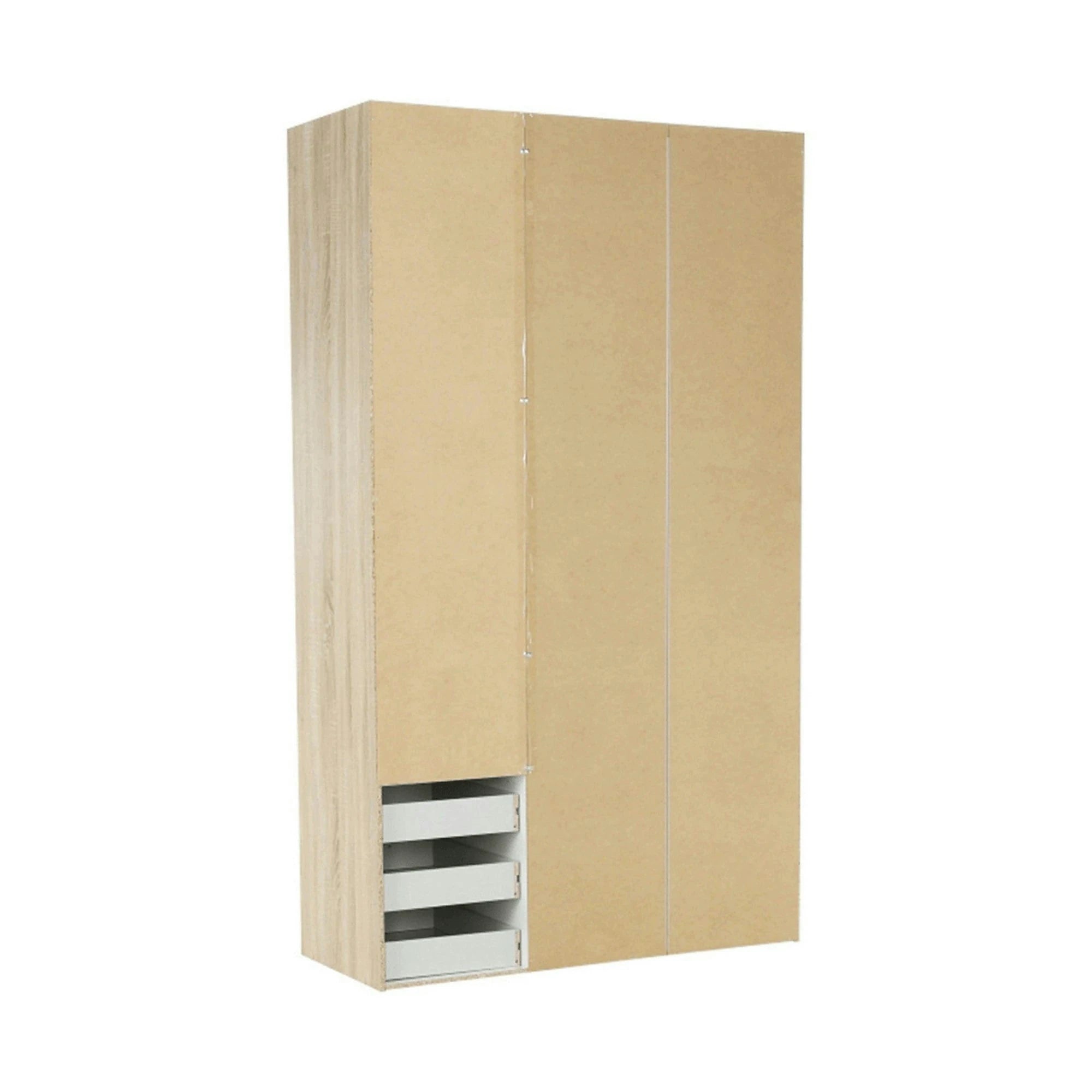 Dulap GWEN 70427, stejar sonoma, PAL, cu 3 usi si 3 sertare, 116x50x200 cm